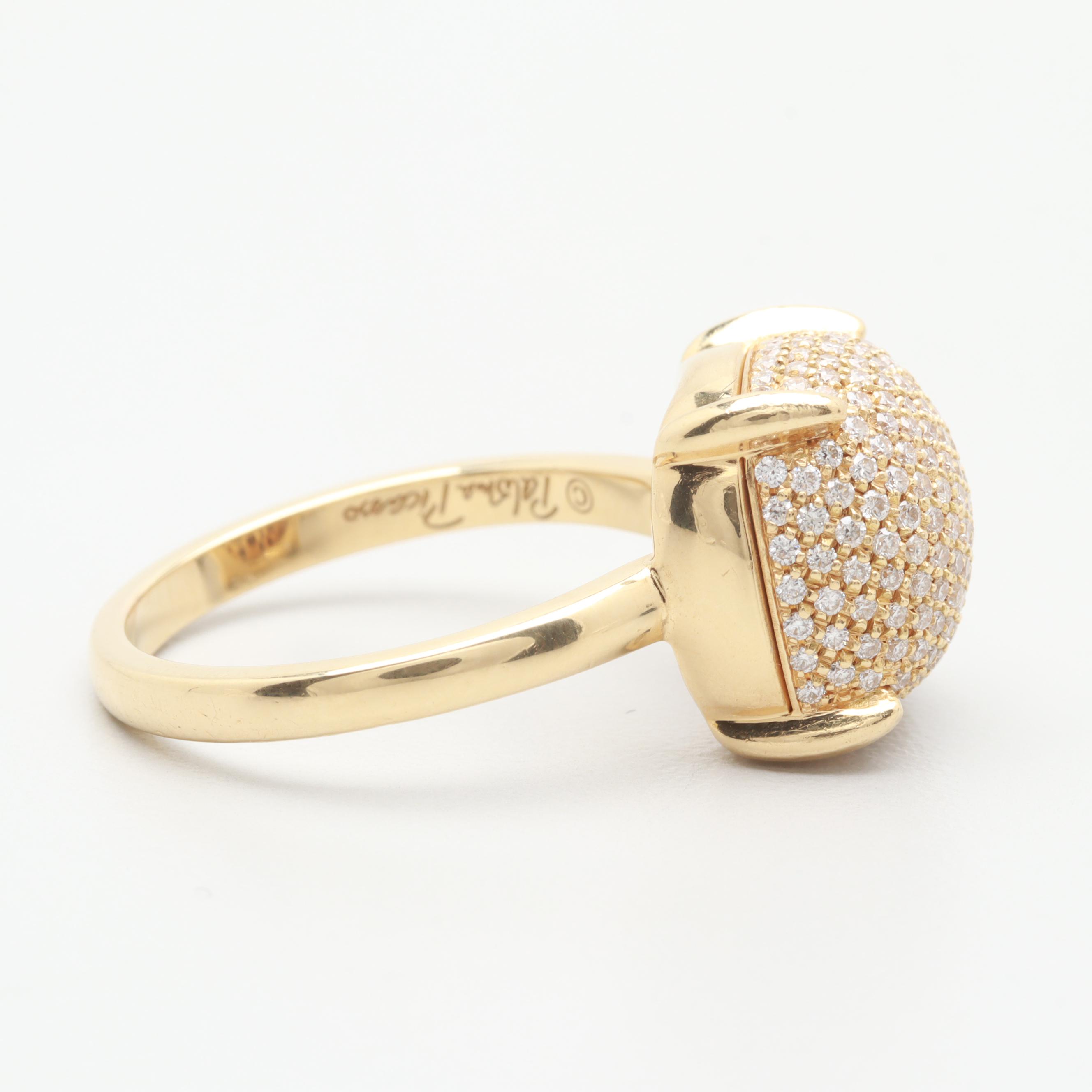 Tiffany & Co. Paloma Picasso "Sugar Stacks" 18K Yellow Gold Diamond Ring