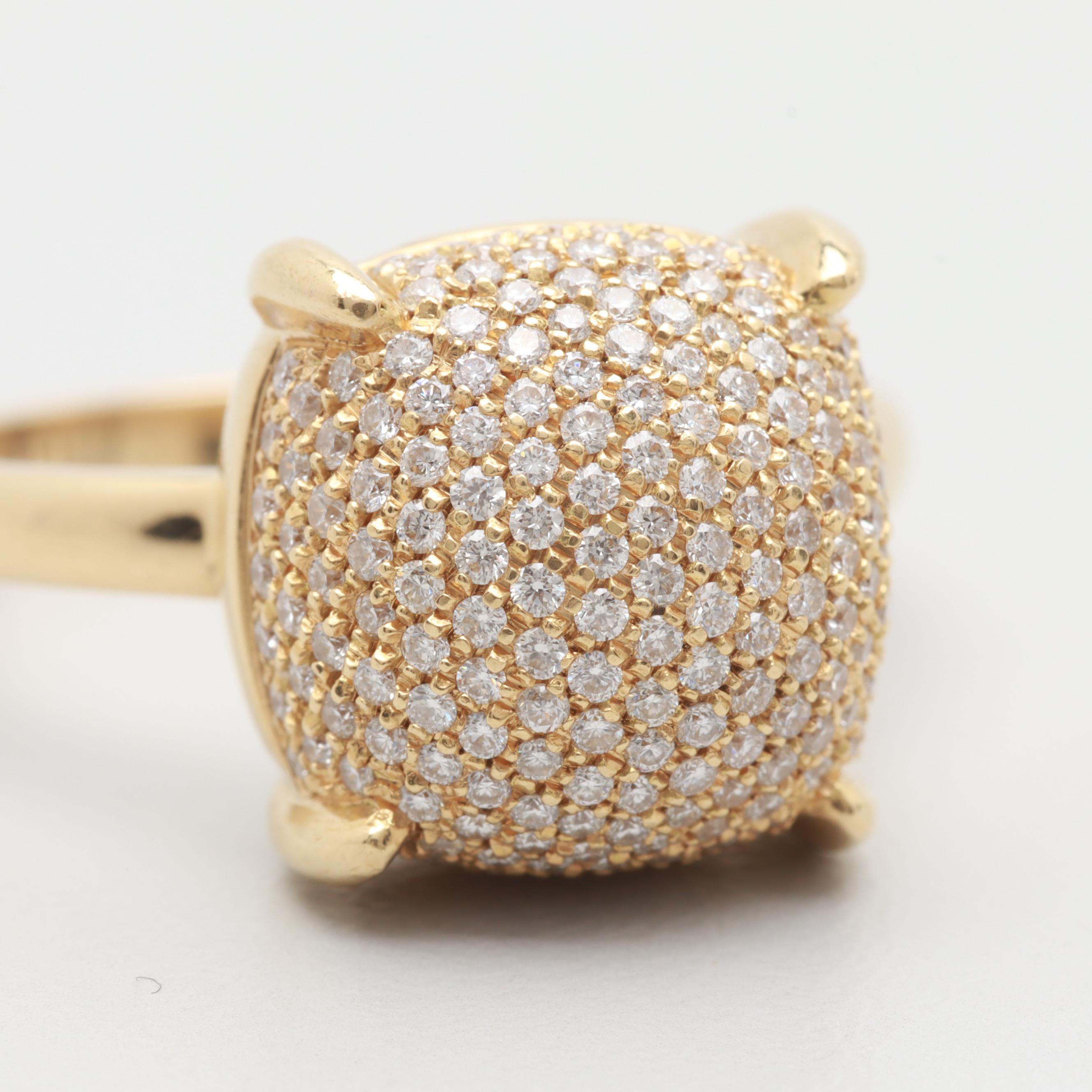 Tiffany & Co. Paloma Picasso "Sugar Stacks" 18K Yellow Gold Diamond Ring