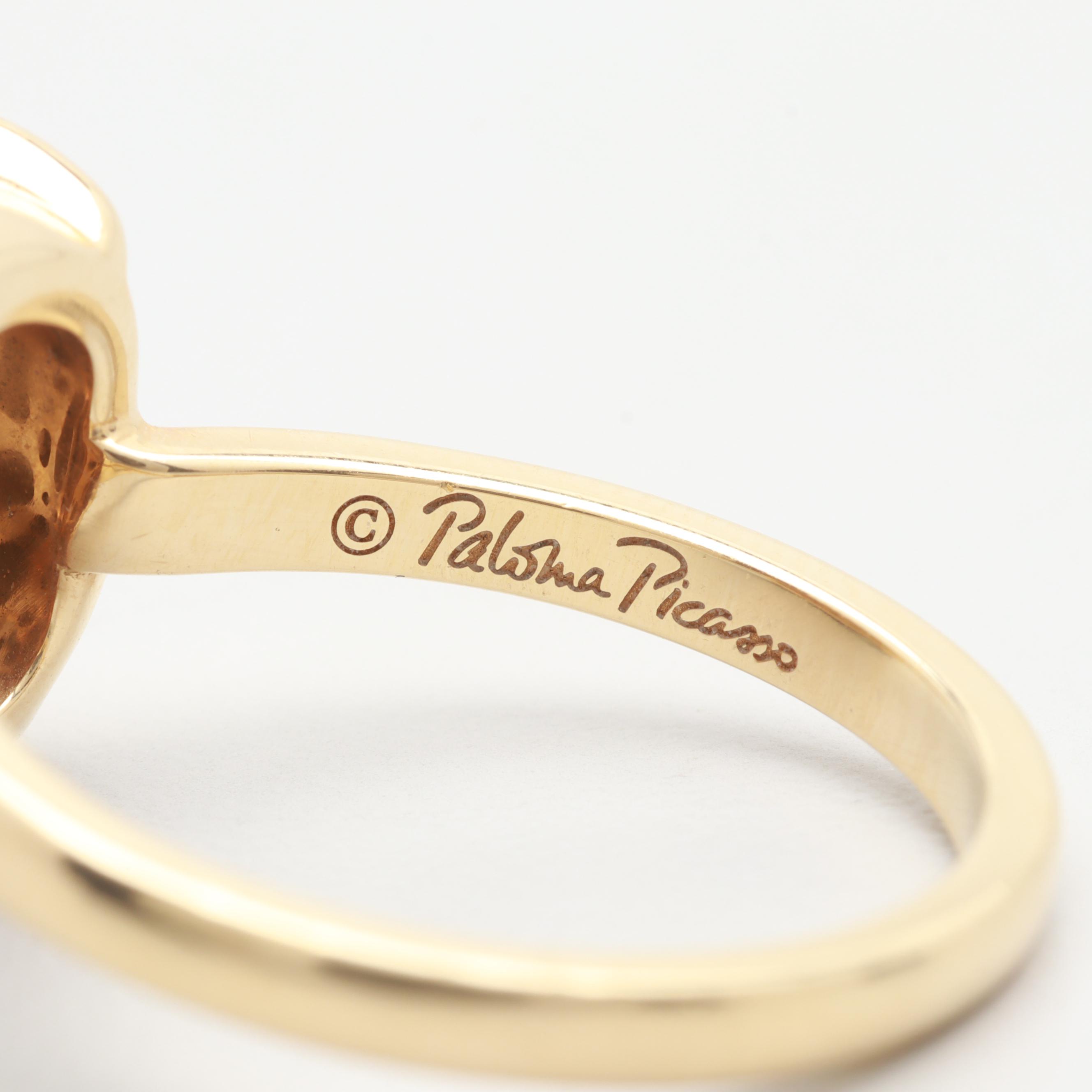 Tiffany & Co. Paloma Picasso "Sugar Stacks" 18K Yellow Gold Diamond Ring