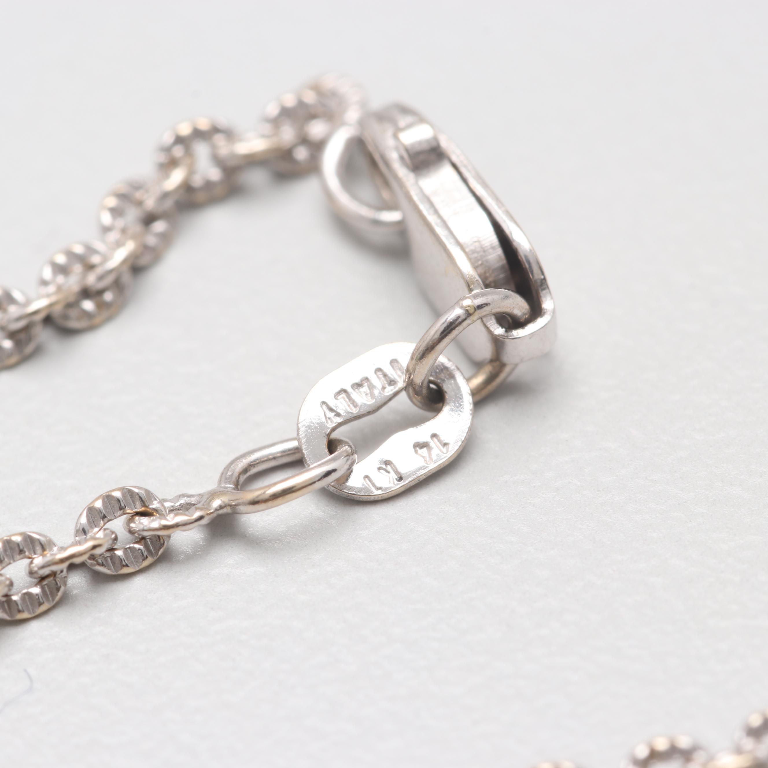 14K White Gold 2.52 CTW Diamond Necklace