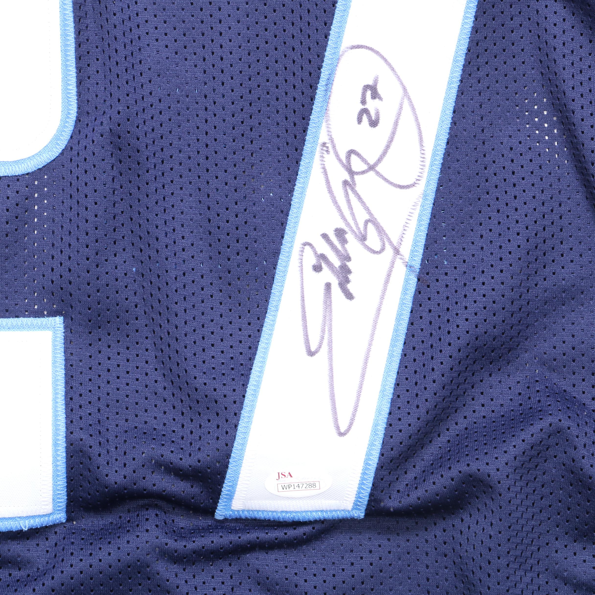 Eddie George Signed Titans Jersey  COA