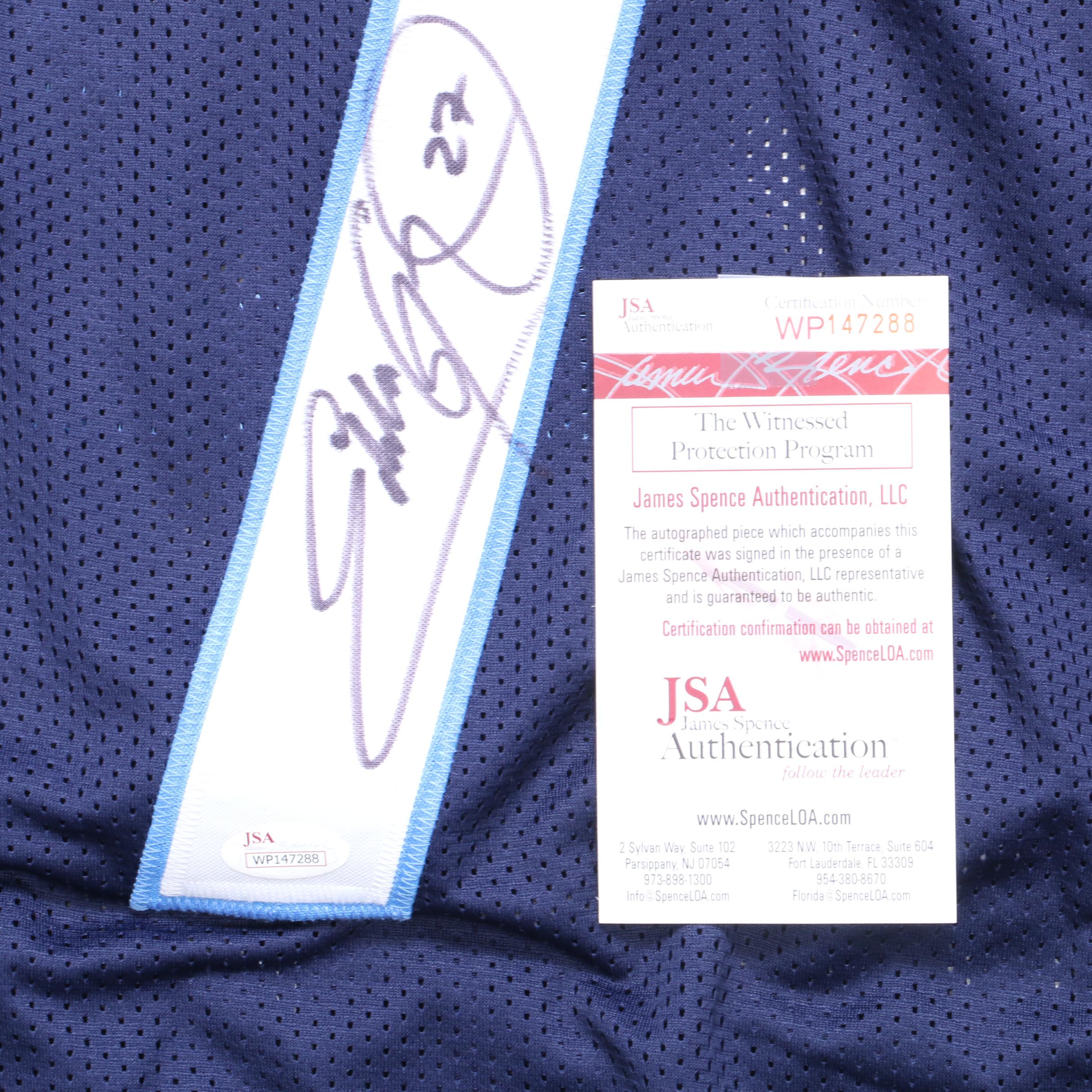 Eddie George Signed Titans Jersey  COA