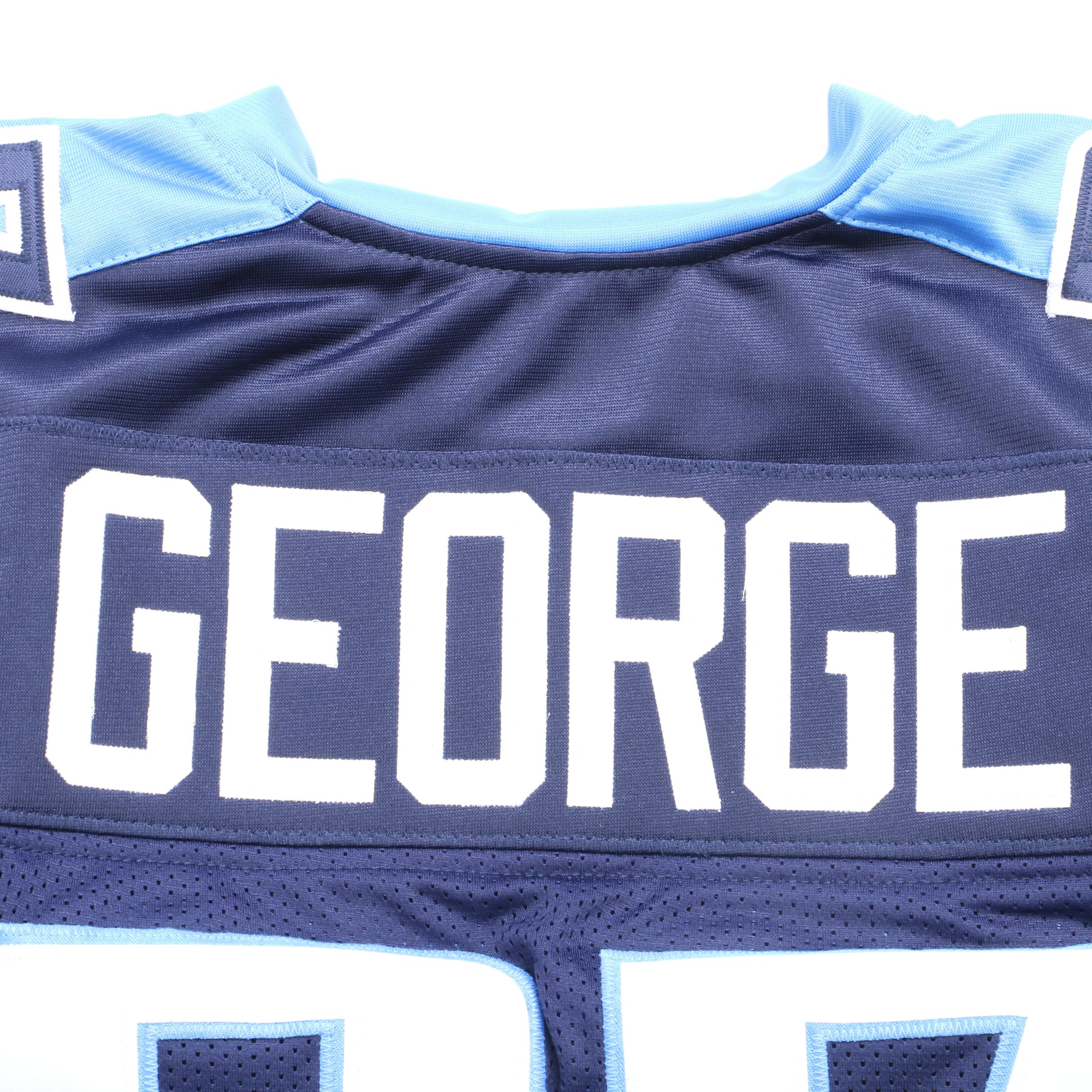Eddie George Signed Titans Jersey  COA