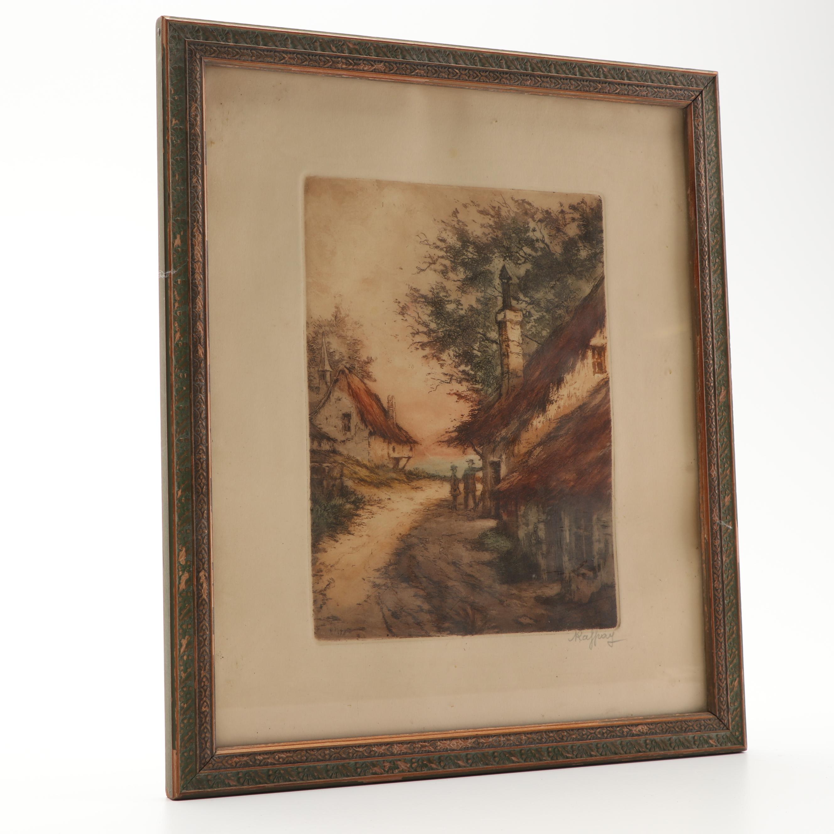 Raffrey Hand-Colored Etching