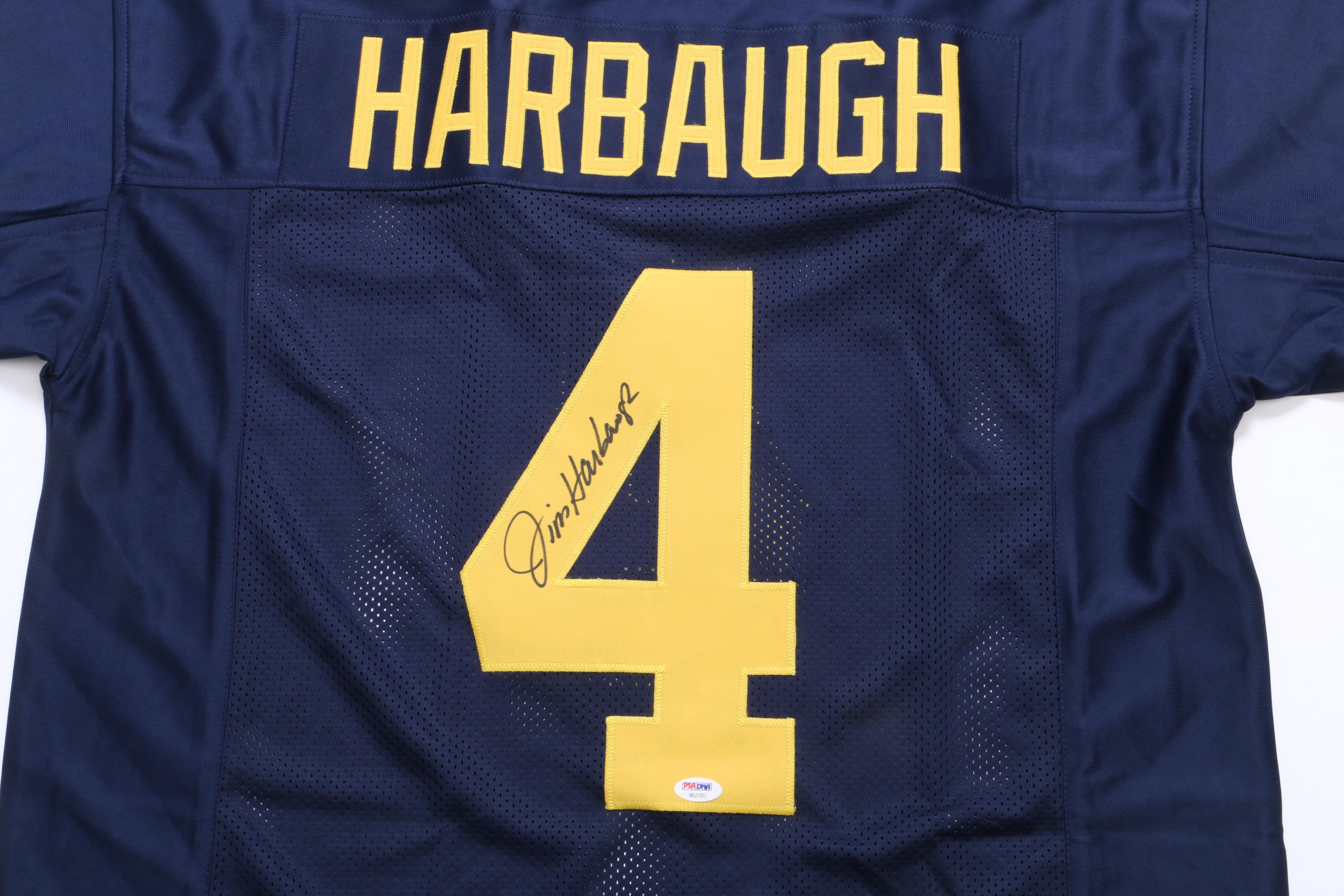 Jim Harbaugh Signed Michigan Jersey  COA