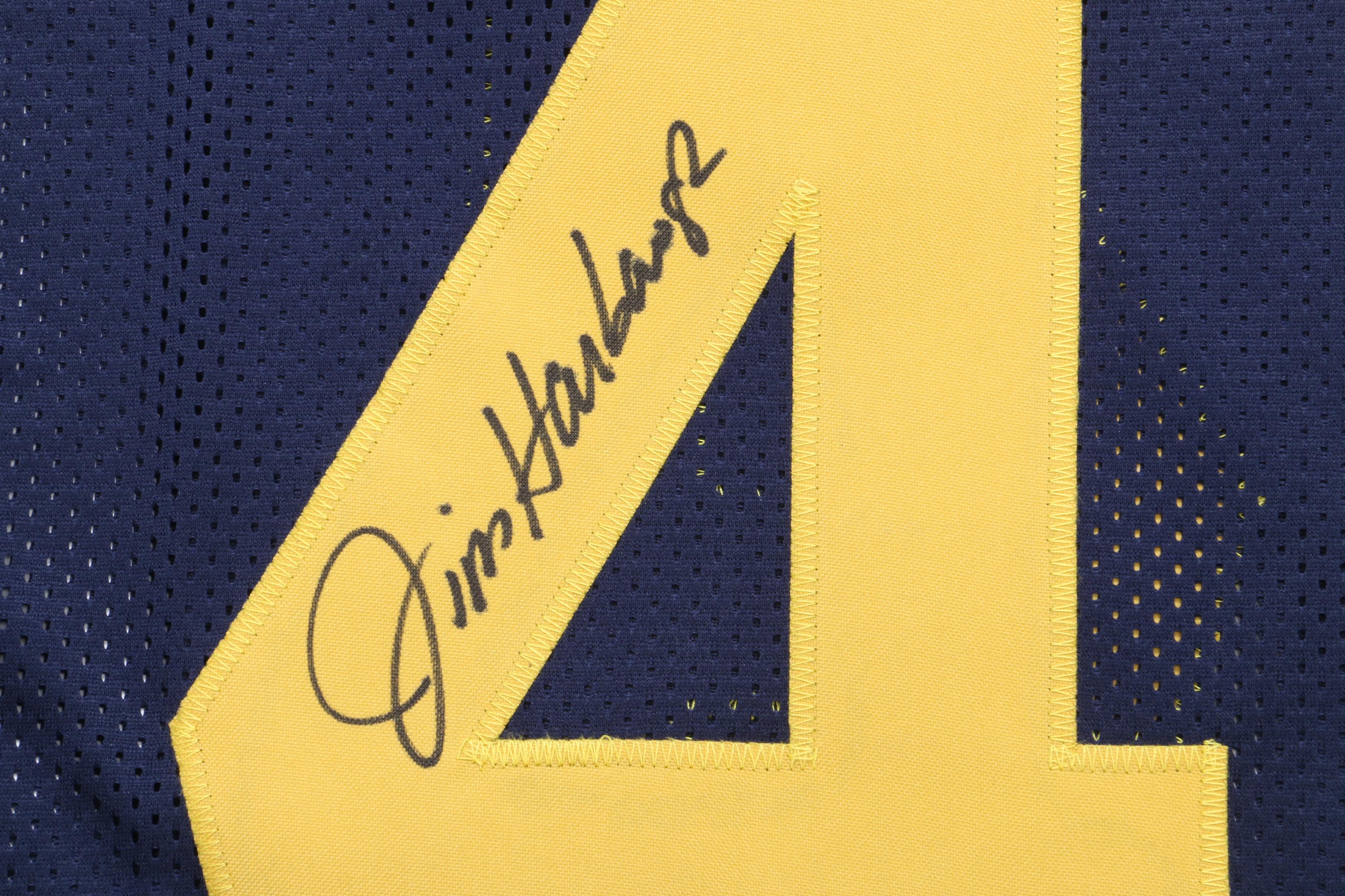 Jim Harbaugh Signed Michigan Jersey  COA