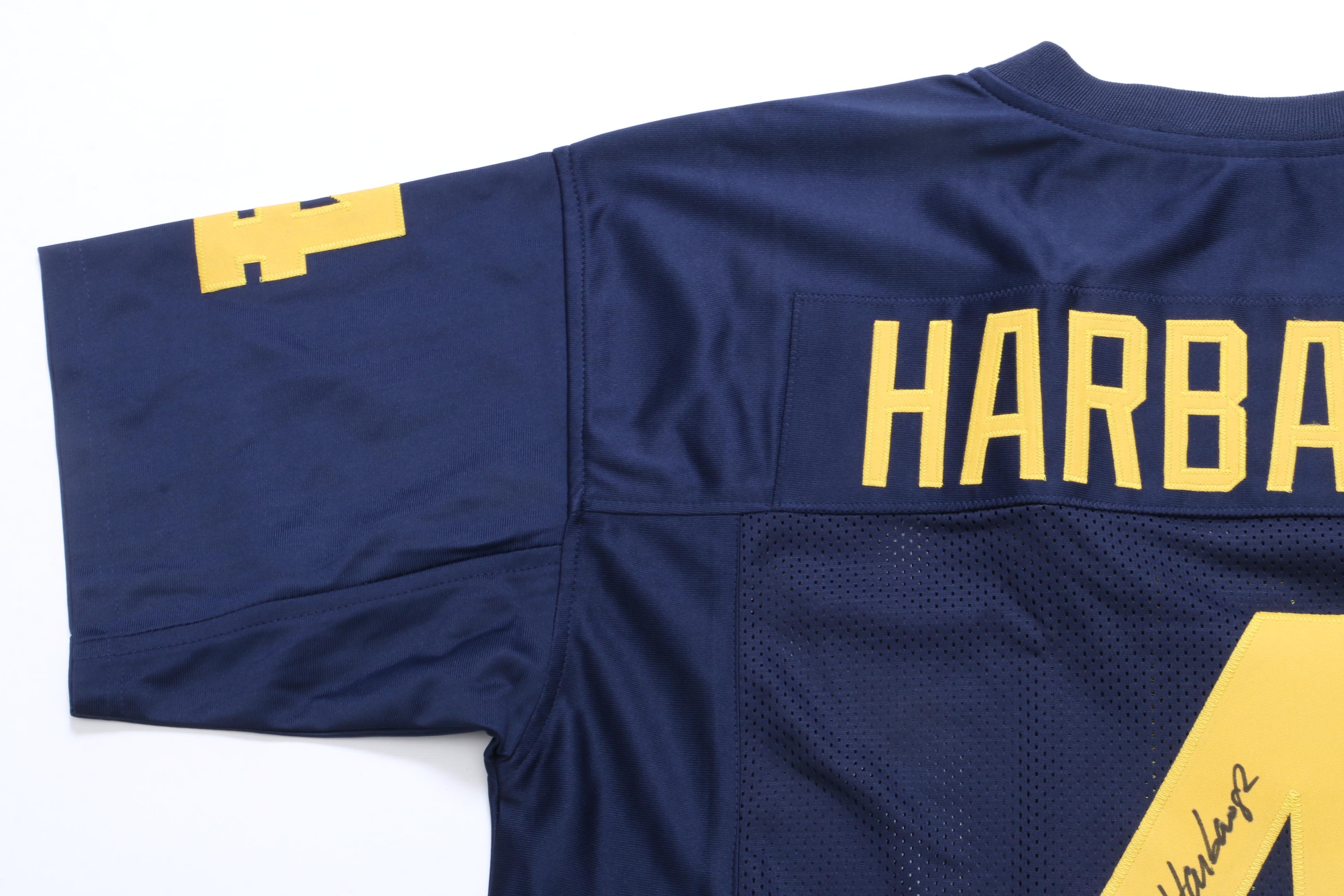 Jim Harbaugh Signed Michigan Jersey  COA