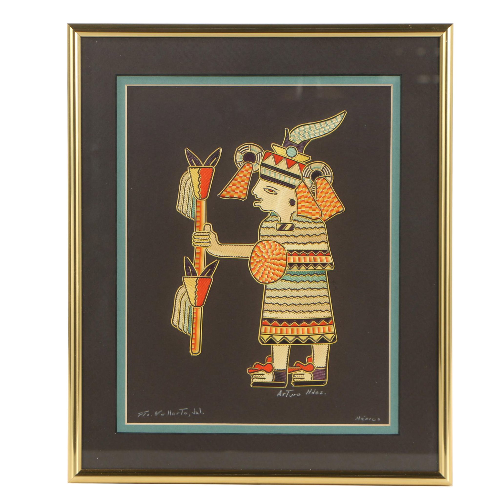Arturo Hernandez Popotillo Straw Folk Art