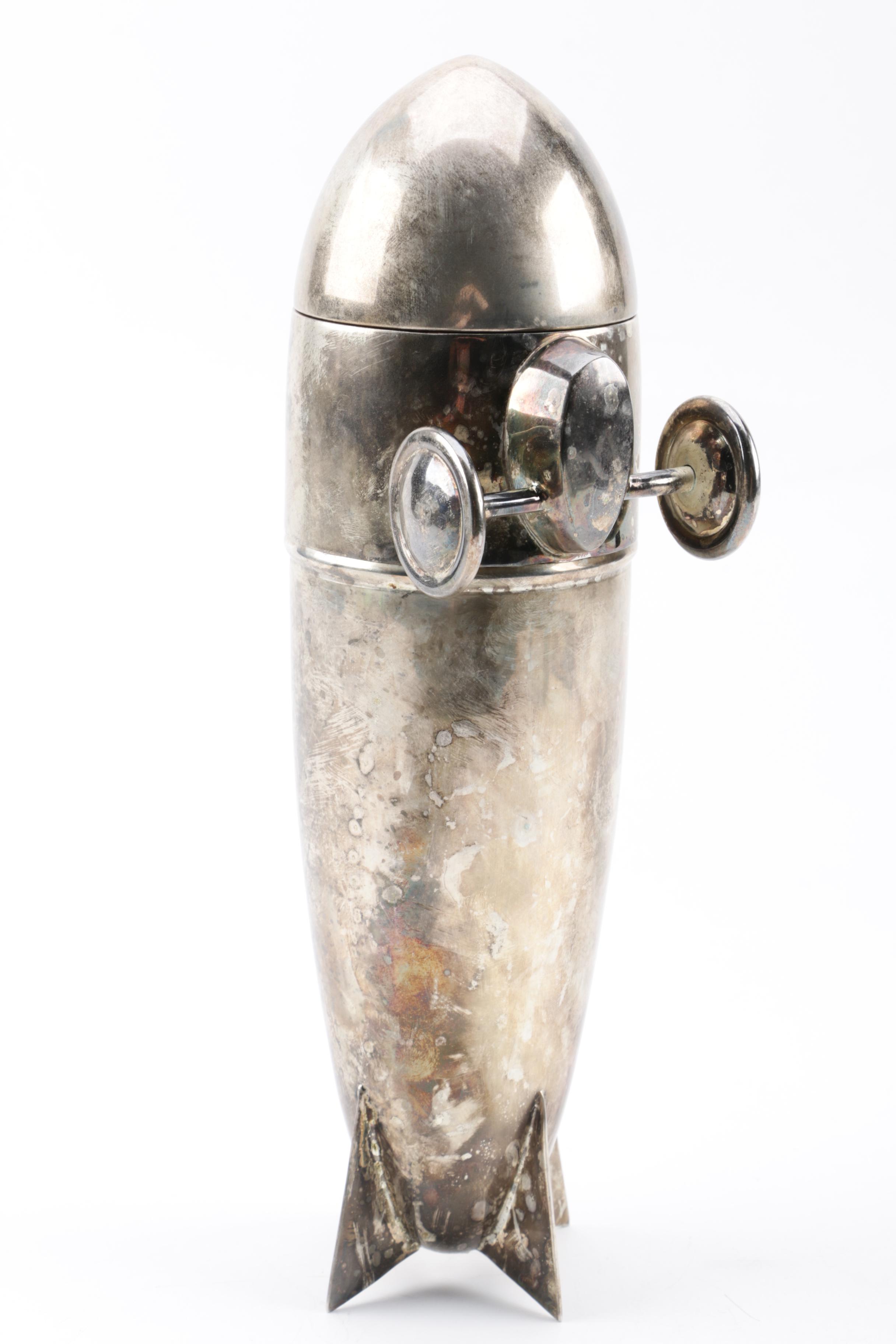 Restoration Hardware Metal Zeppelin Cocktail Shaker