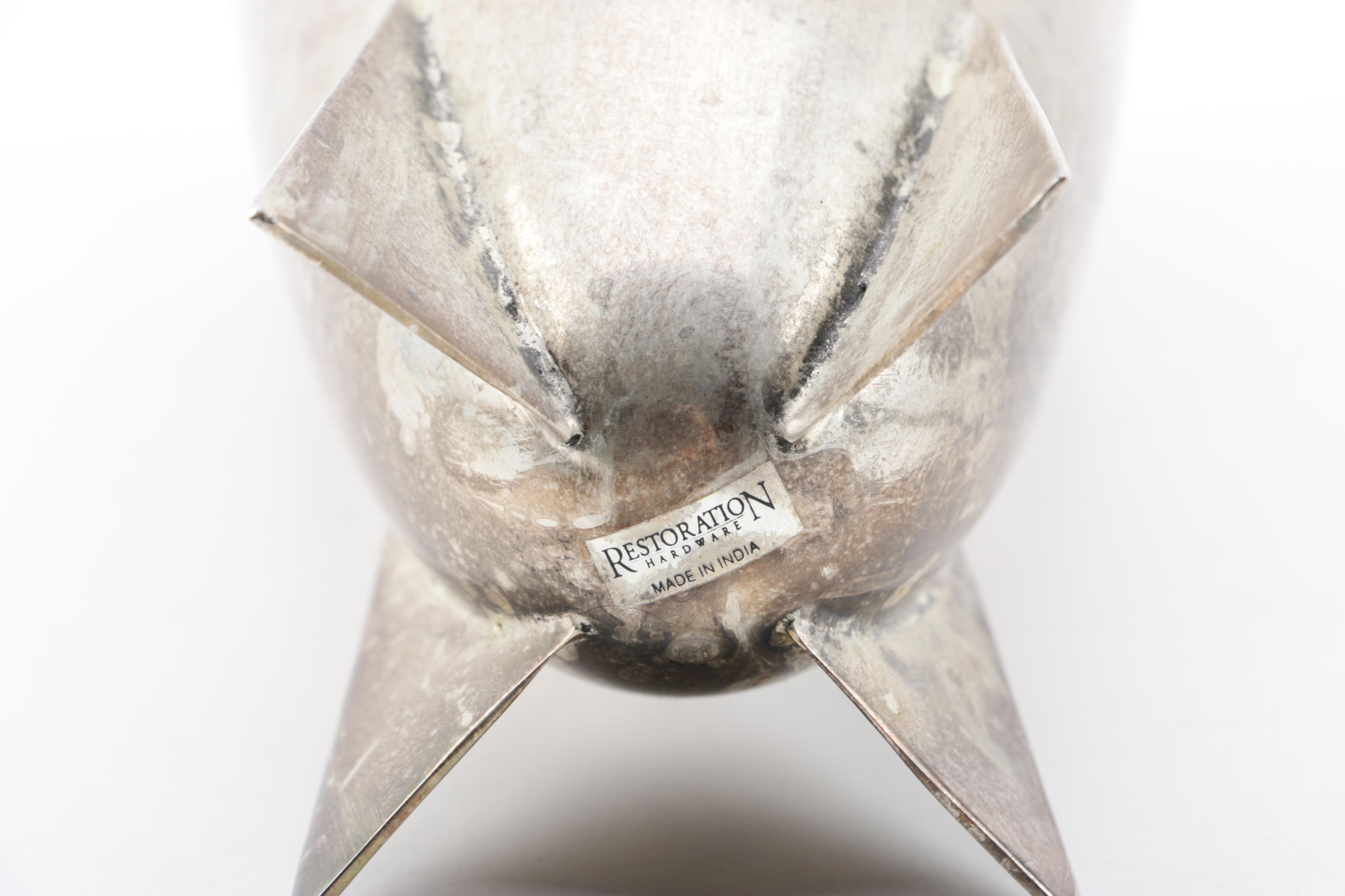 Restoration Hardware Metal Zeppelin Cocktail Shaker