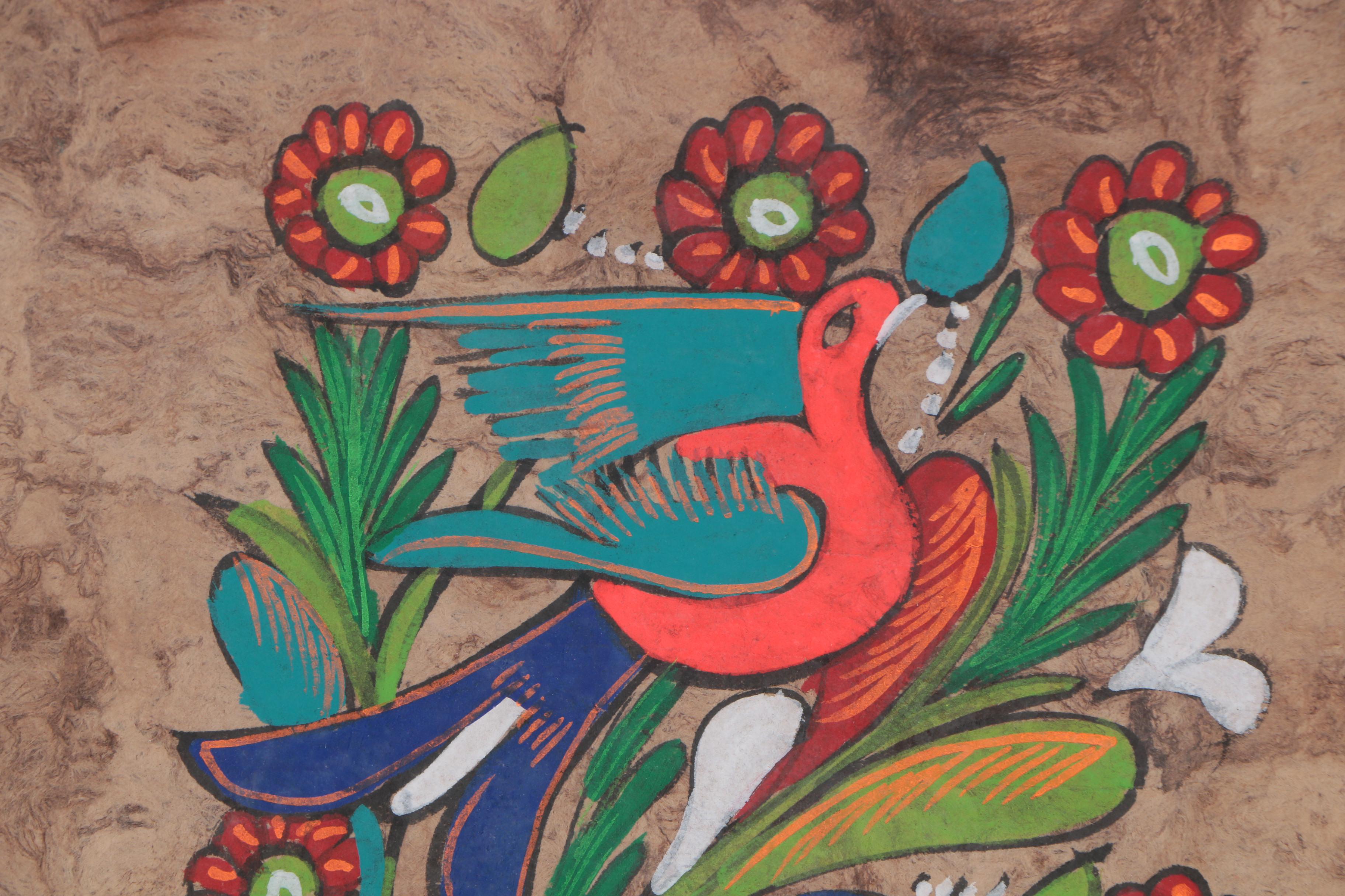 Mexican Style Amate Bark Paintings