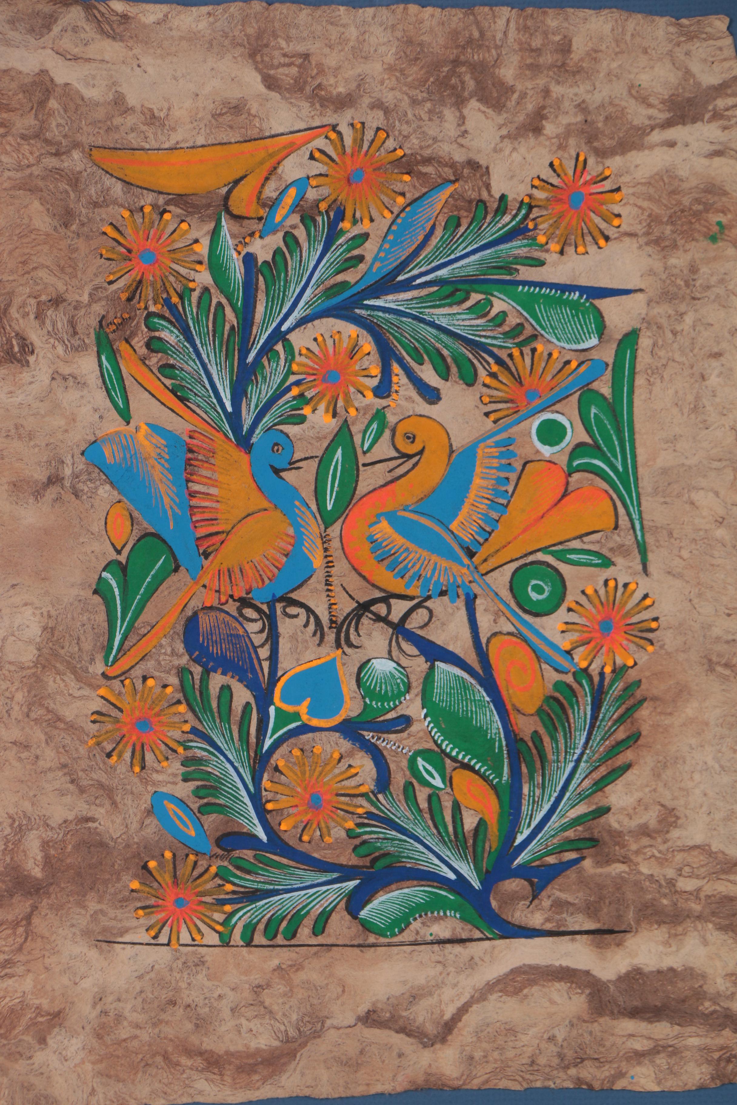 Mexican Style Amate Bark Paintings