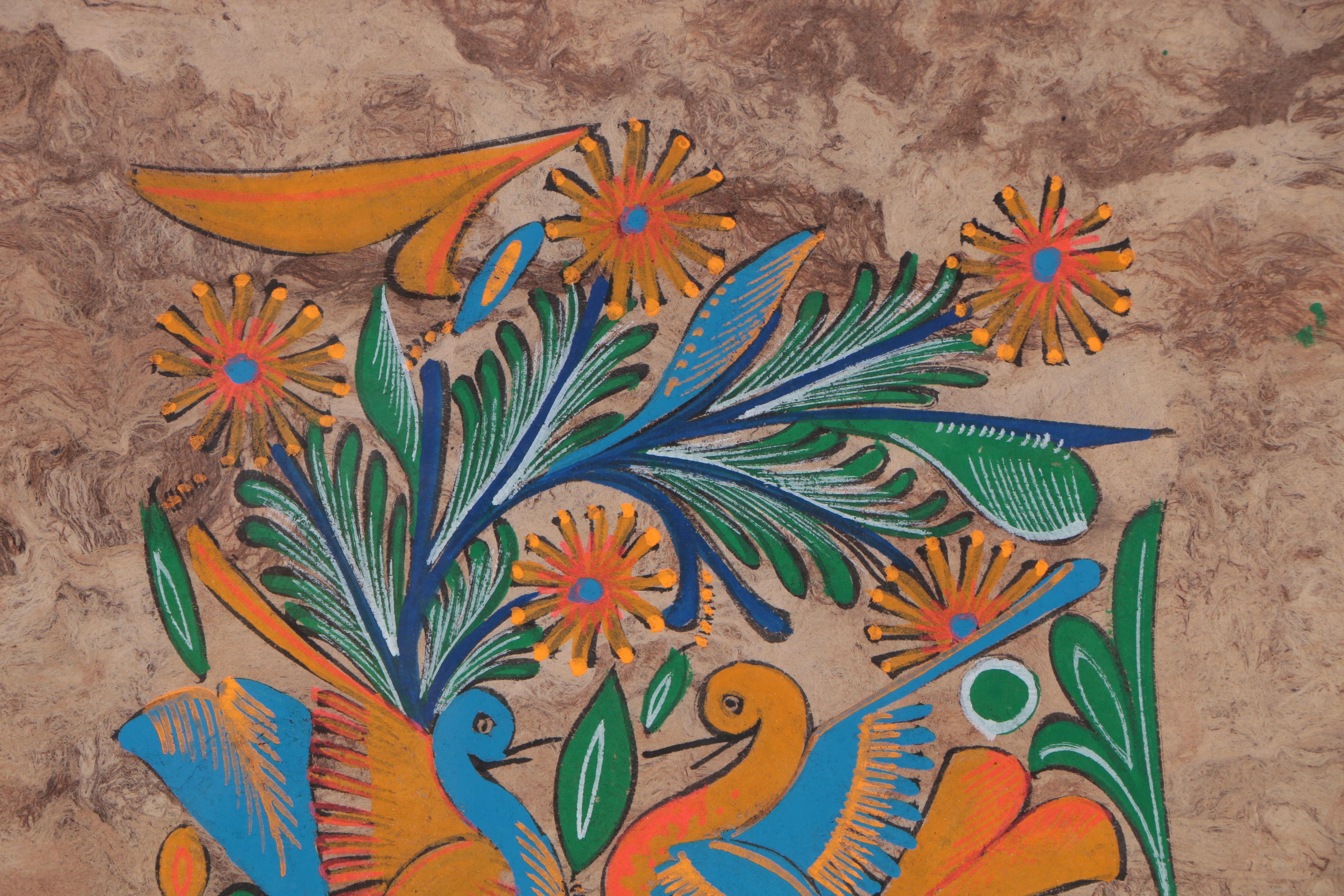 Mexican Style Amate Bark Paintings