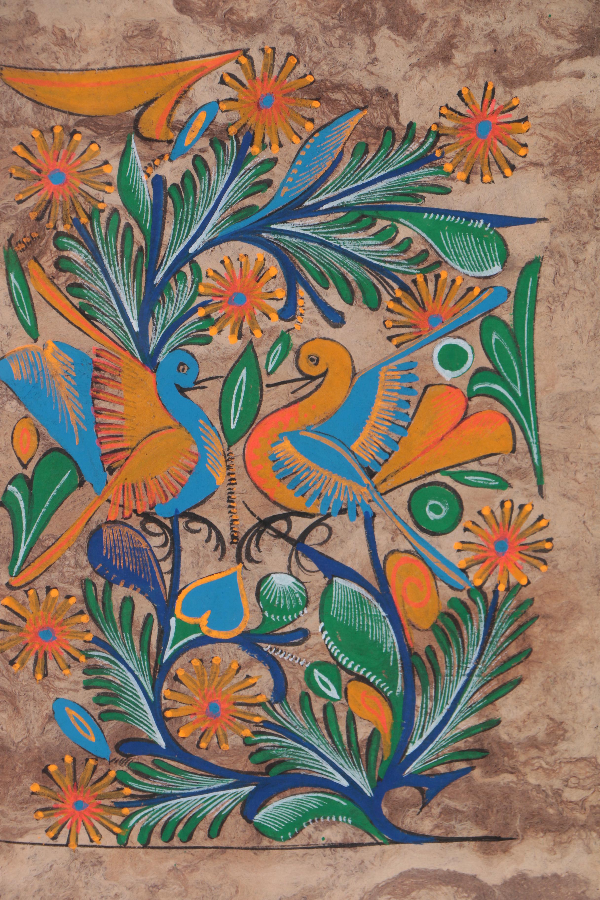 Mexican Style Amate Bark Paintings