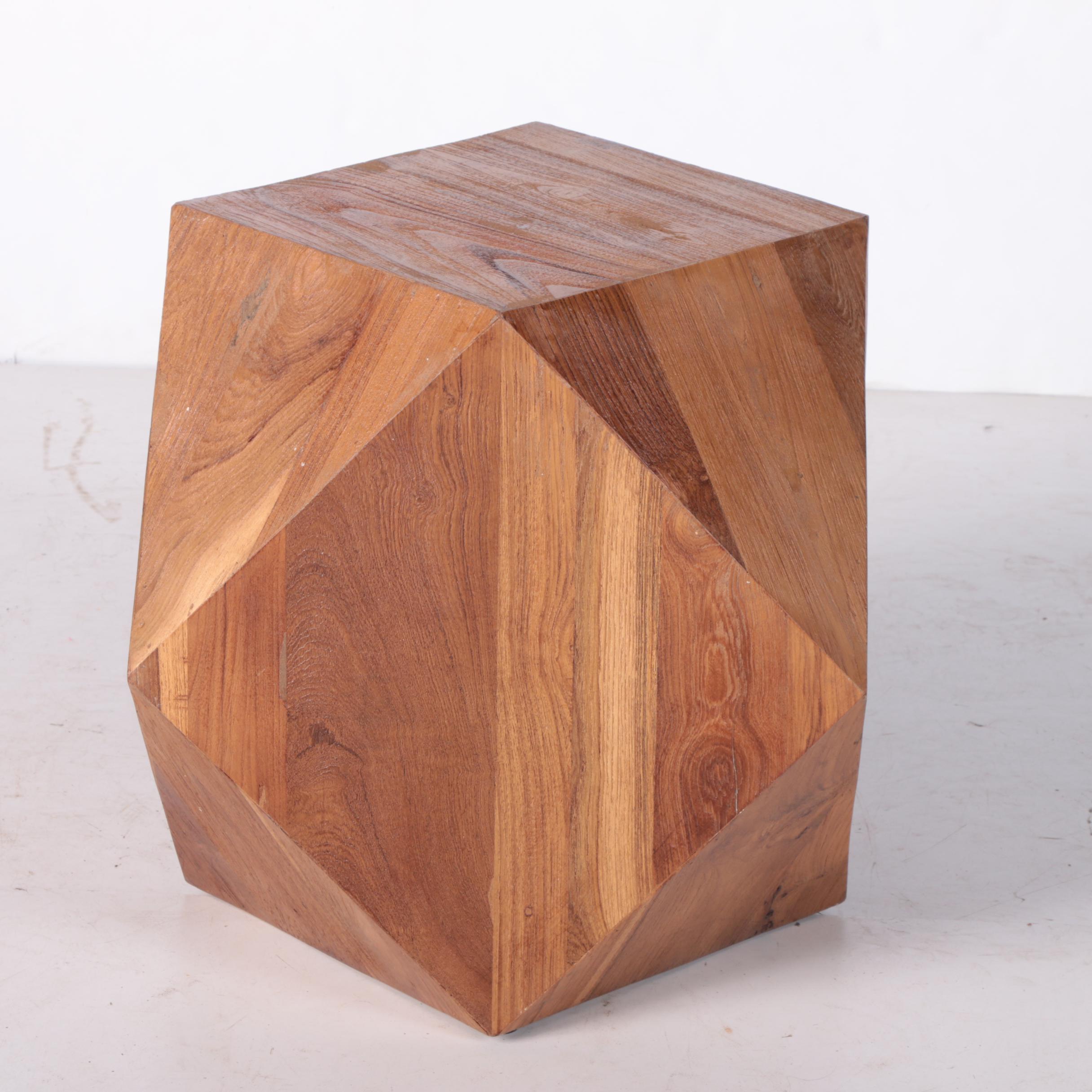 Modern "Prism" Hardwood Accent Table