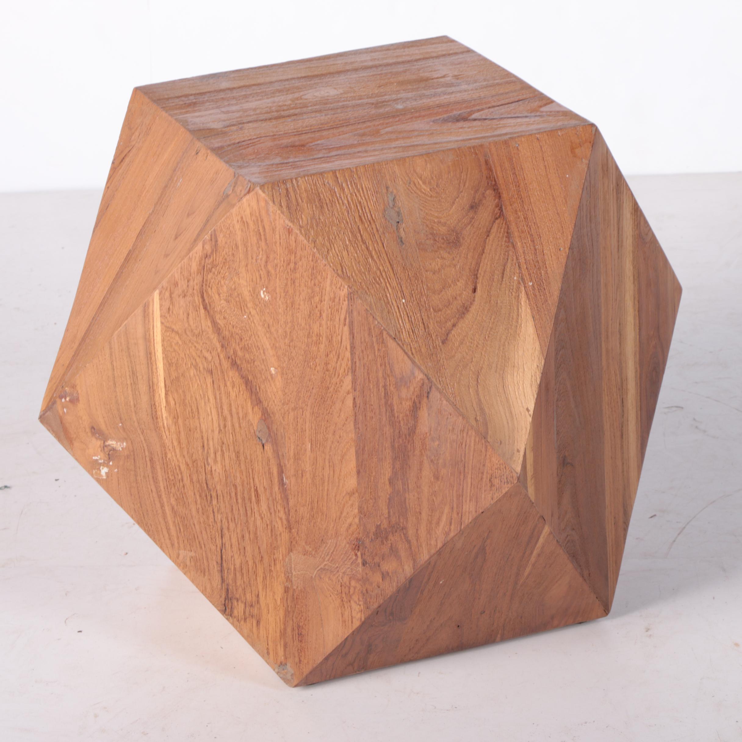 Modern "Prism" Hardwood Accent Table