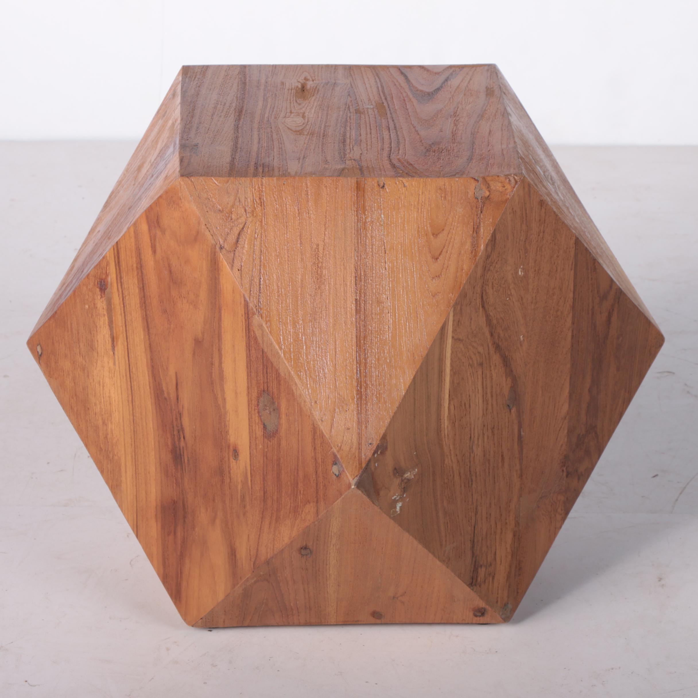 Modern "Prism" Hardwood Accent Table