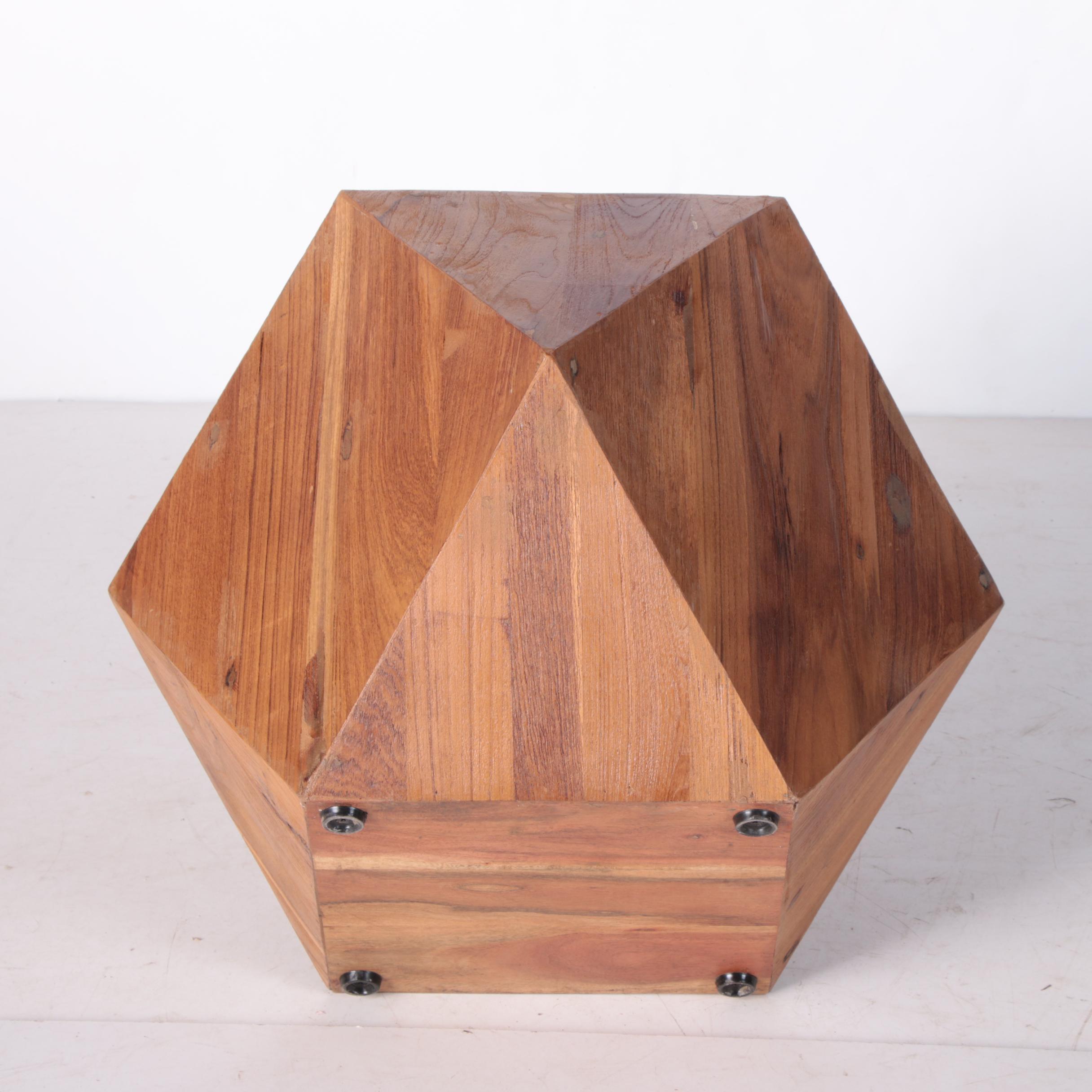 Modern "Prism" Hardwood Accent Table