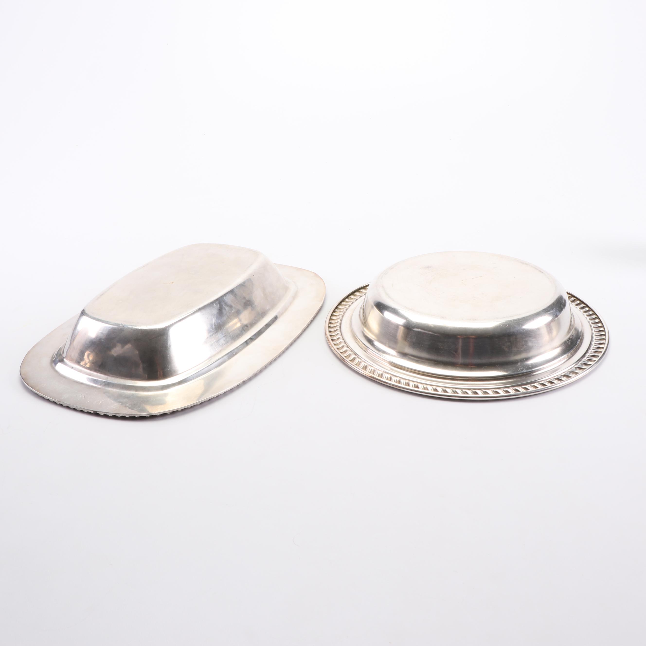 Forbes Silver Co. Covered Vegetable Dish with Other Silver Plate Serveware