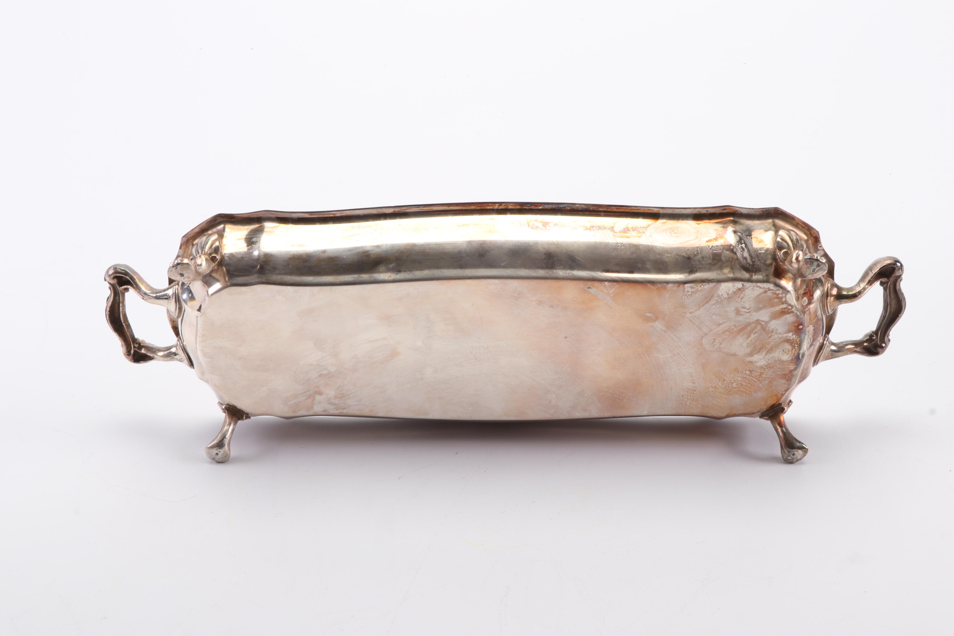 Forbes Silver Co. Covered Vegetable Dish with Other Silver Plate Serveware