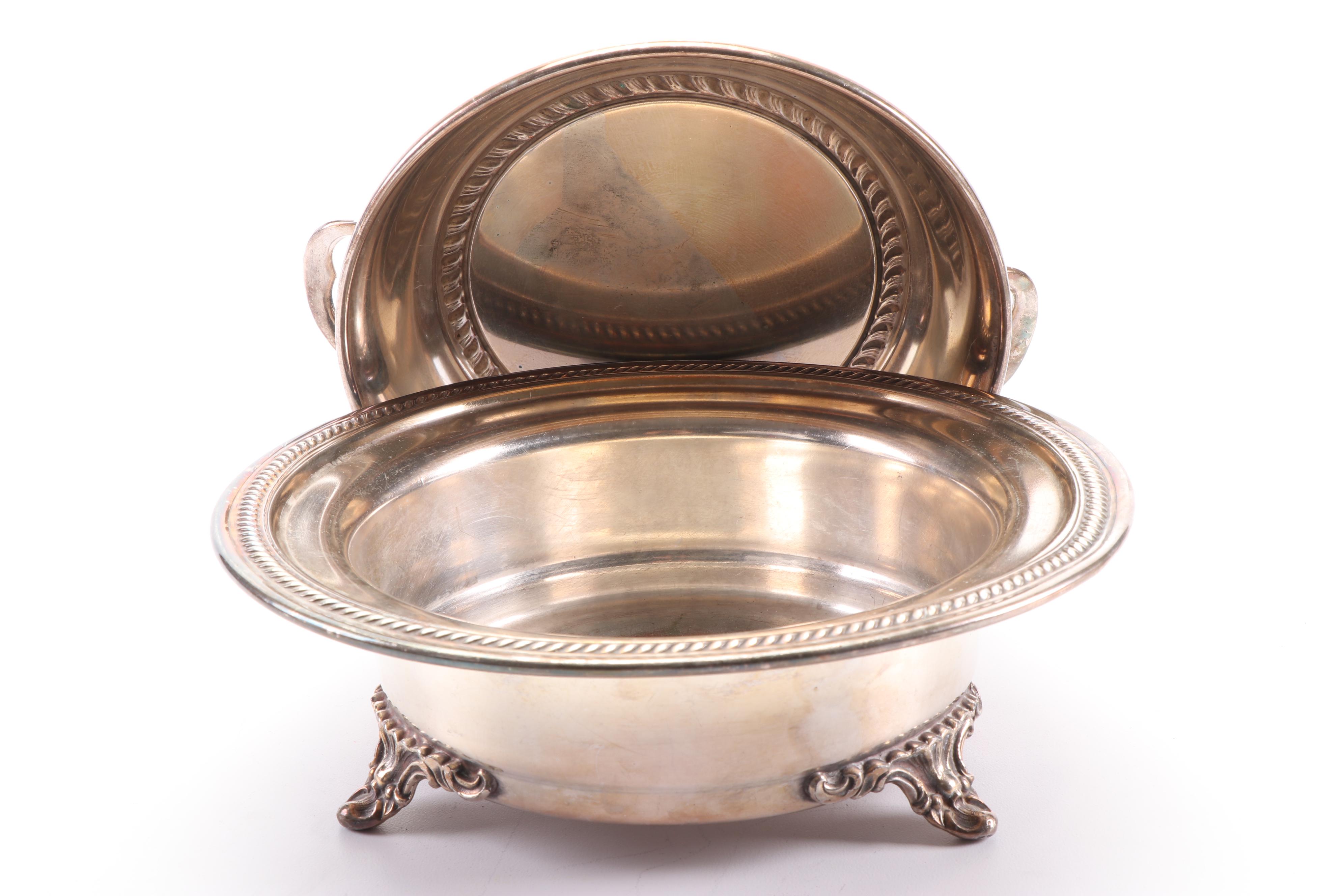 Forbes Silver Co. Covered Vegetable Dish with Other Silver Plate Serveware