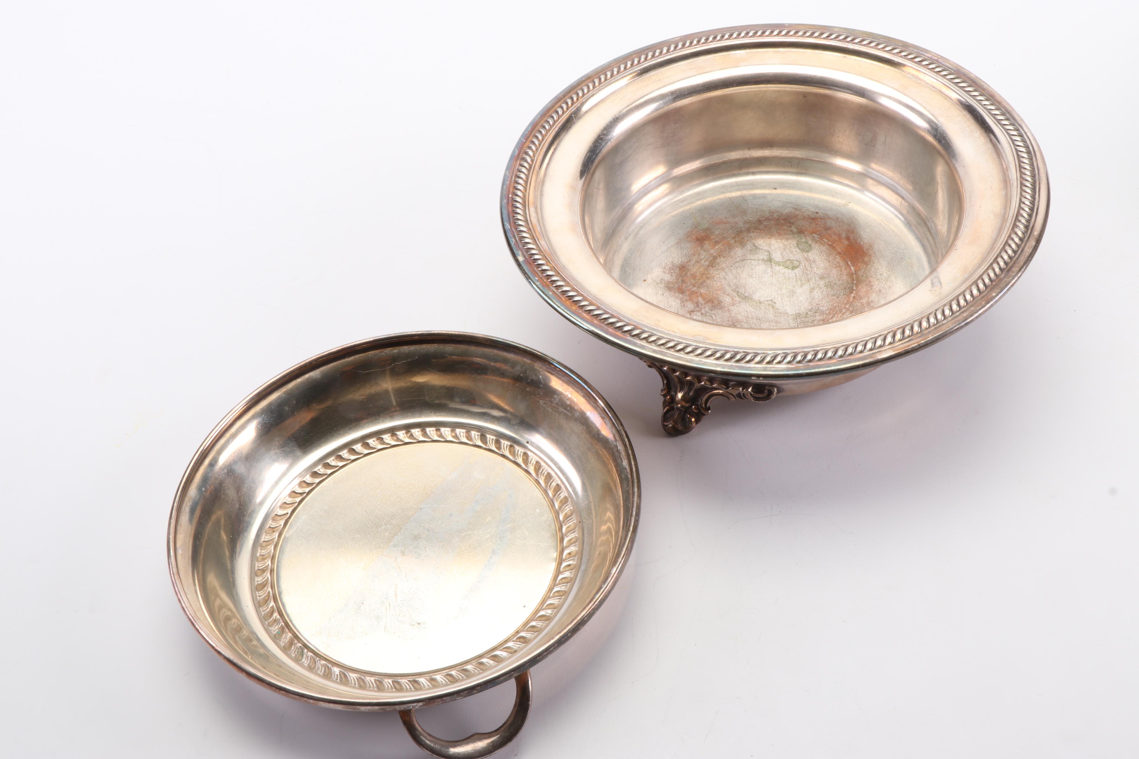 Forbes Silver Co. Covered Vegetable Dish with Other Silver Plate Serveware