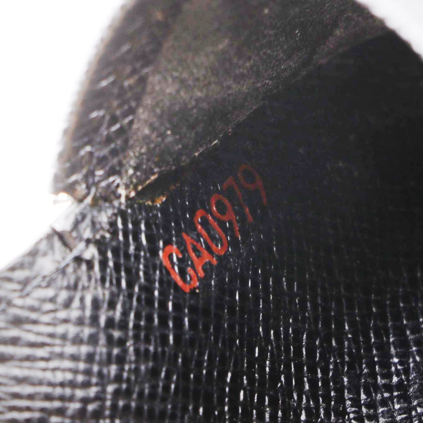 1999 Louis Vuitton Black Epi Leather Small Ring Agenda Planner