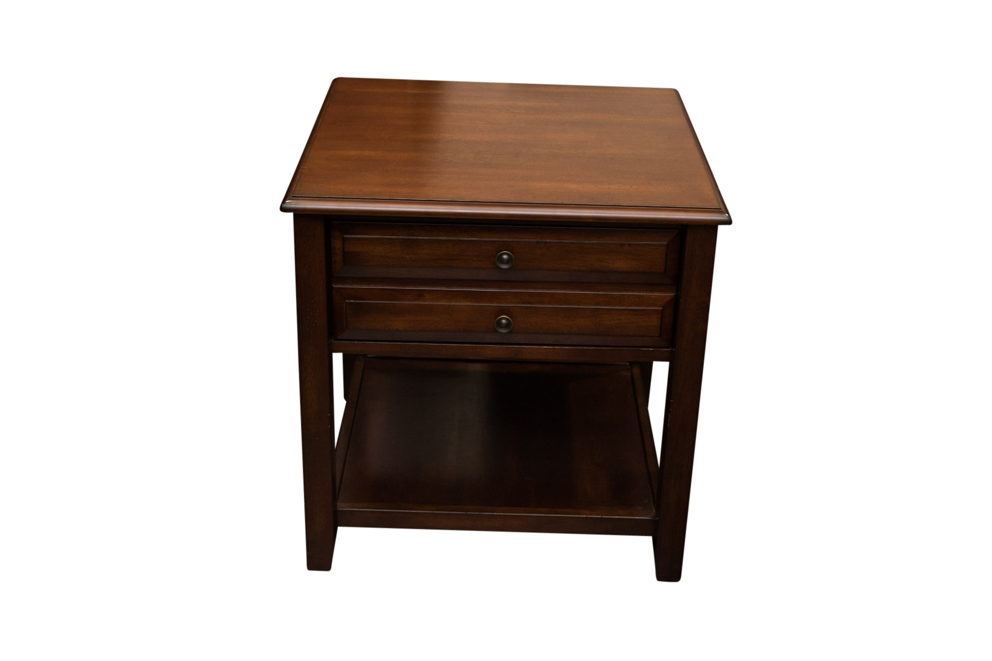 Contemporary Hardwood Veneer Nightstand