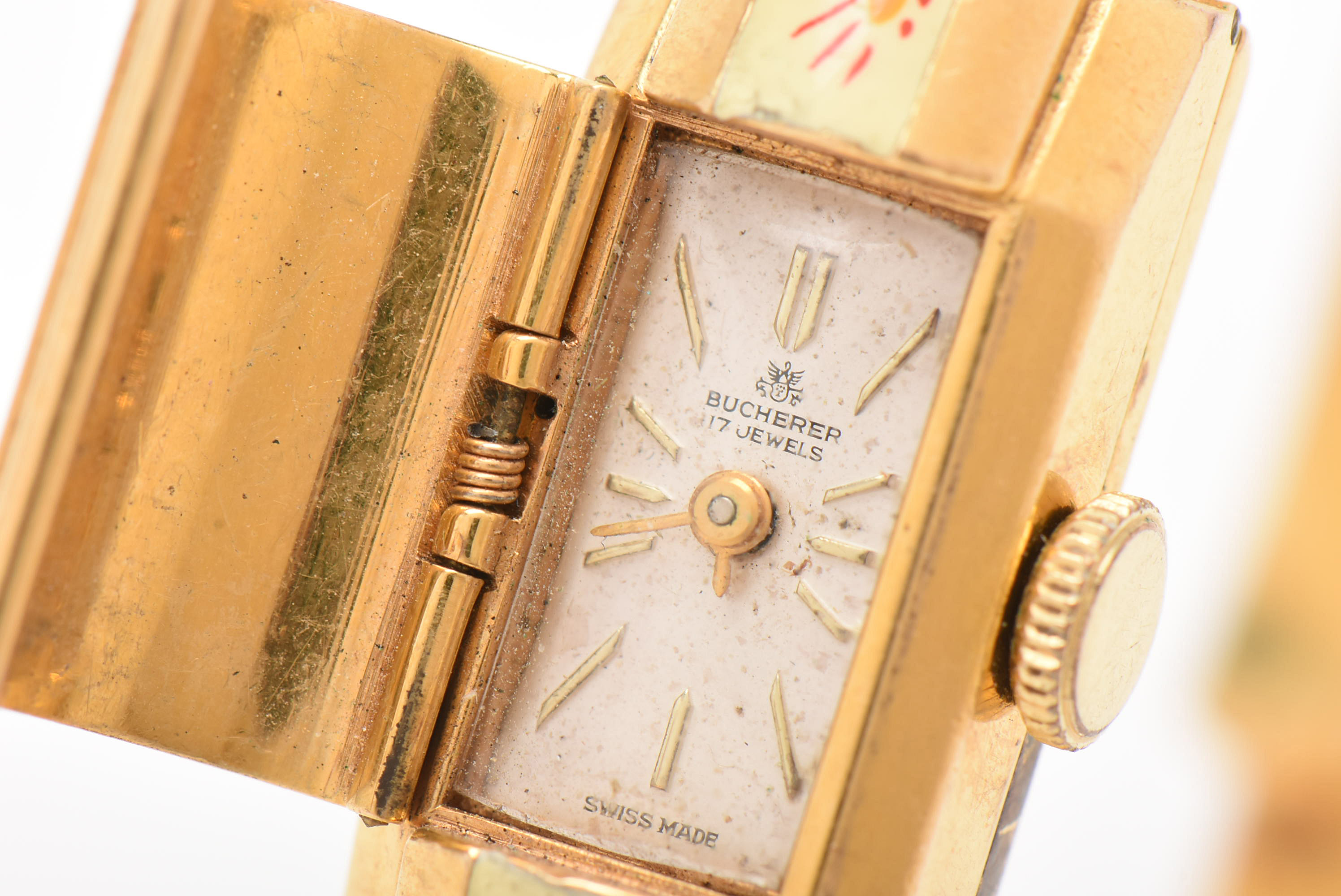 Bucherer Gold Plate Enamel Watch
