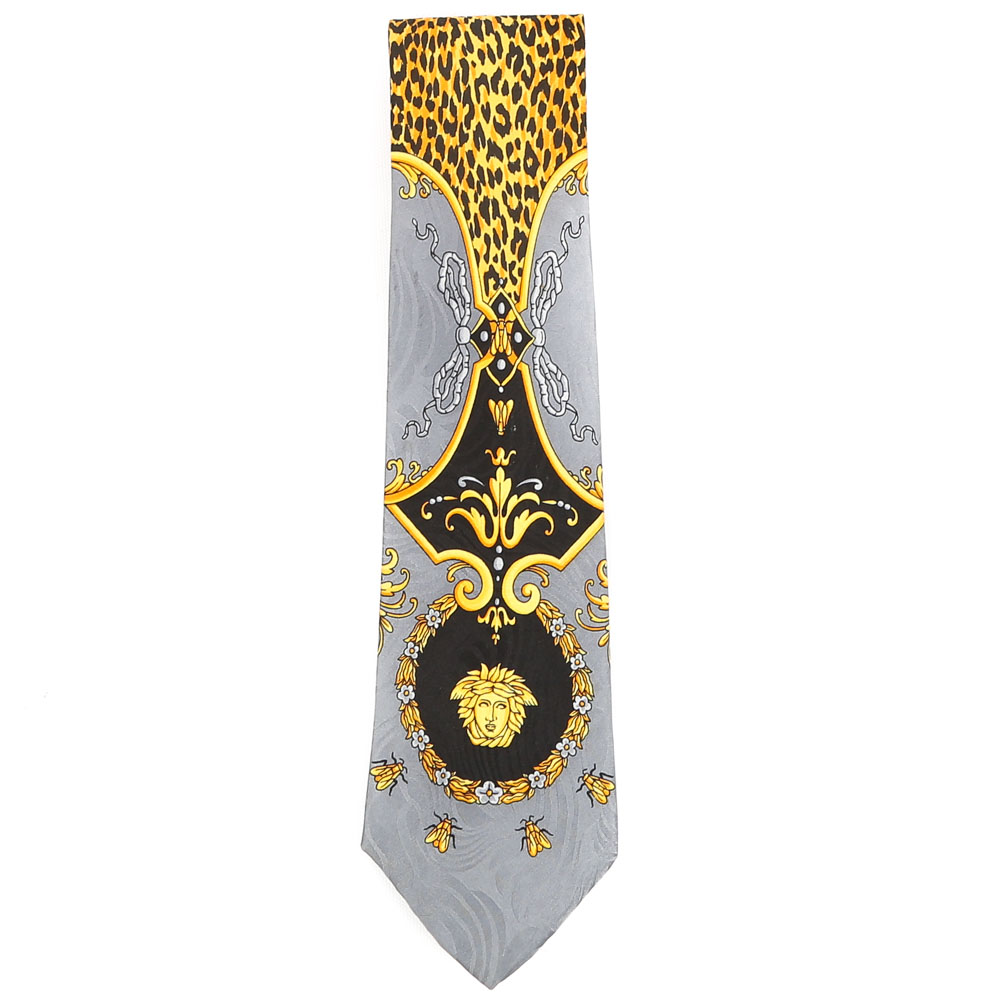 Gianni Versace Silk Necktie, Handmade in Spain