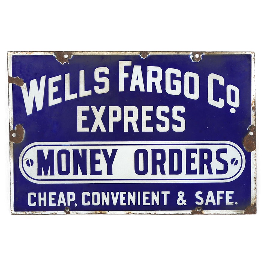 Wells Fargo Money Order Advertising Sign