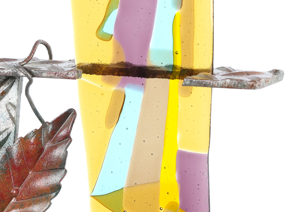 Demian Glass and Jeff Owen Art Glass and Metal Sculptures