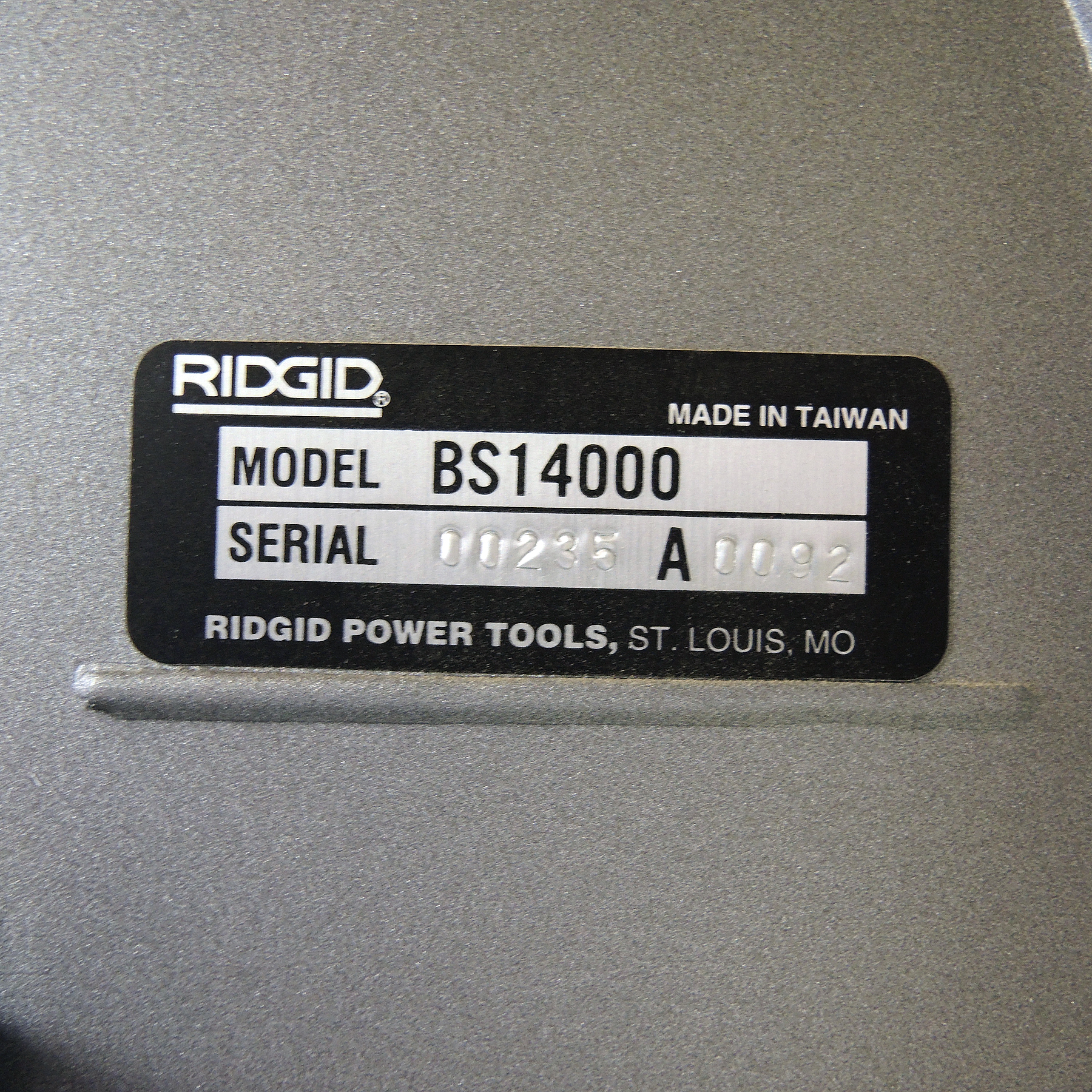 Ridgid 14" Band Saw