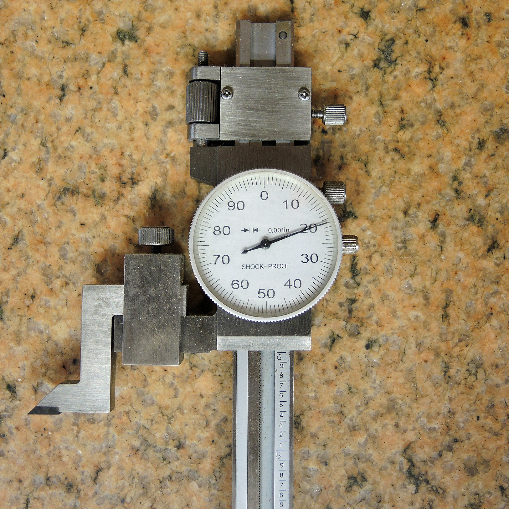 Starrett Precision Granite Surface Plate on Stand with Height Gauge