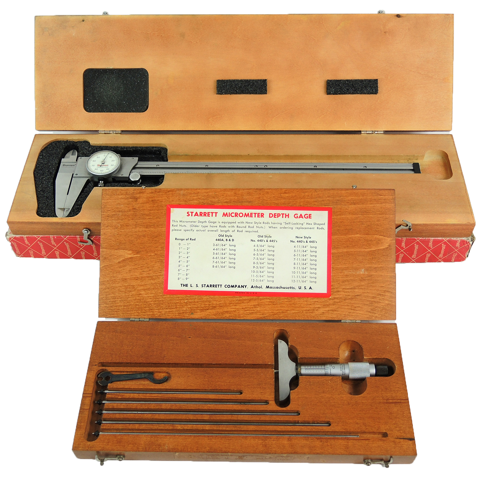 Starrett Micrometer Depth Gauge and Vernier Caliper