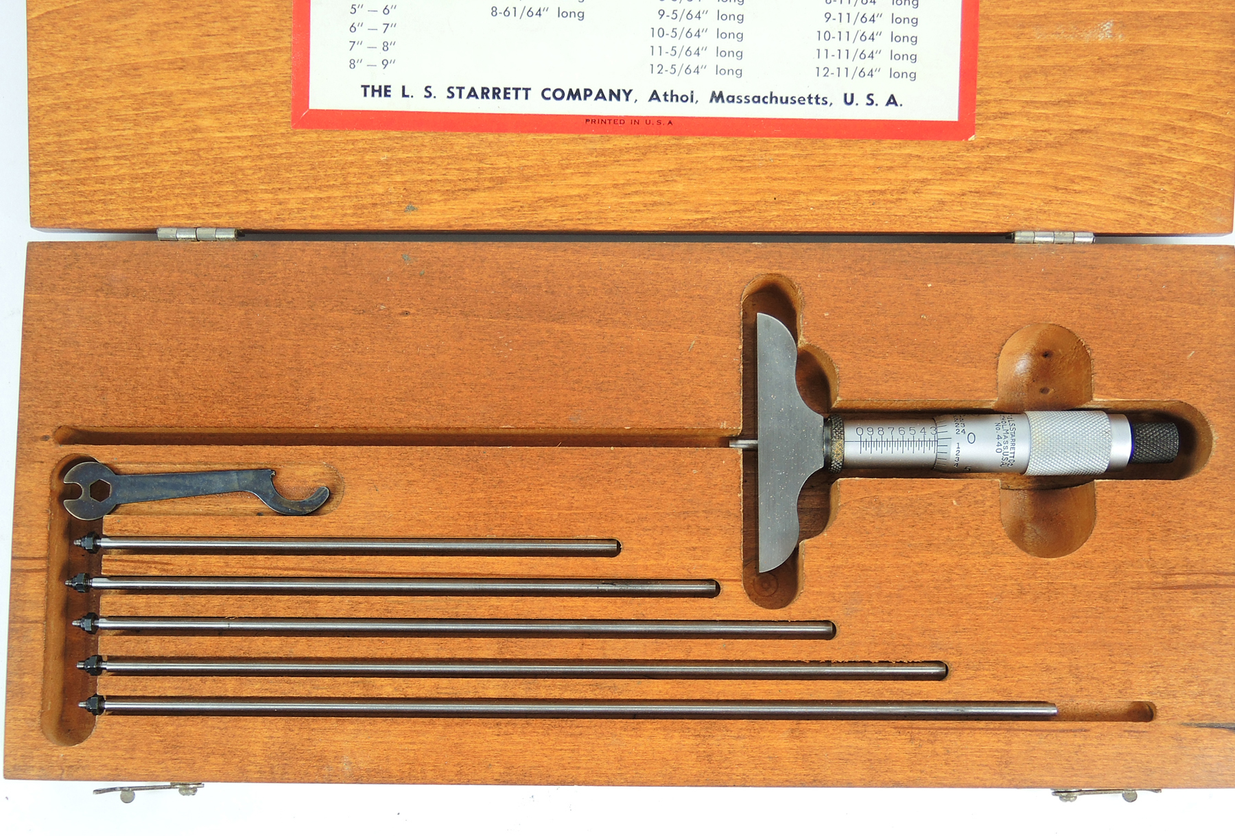 Starrett Micrometer Depth Gauge and Vernier Caliper