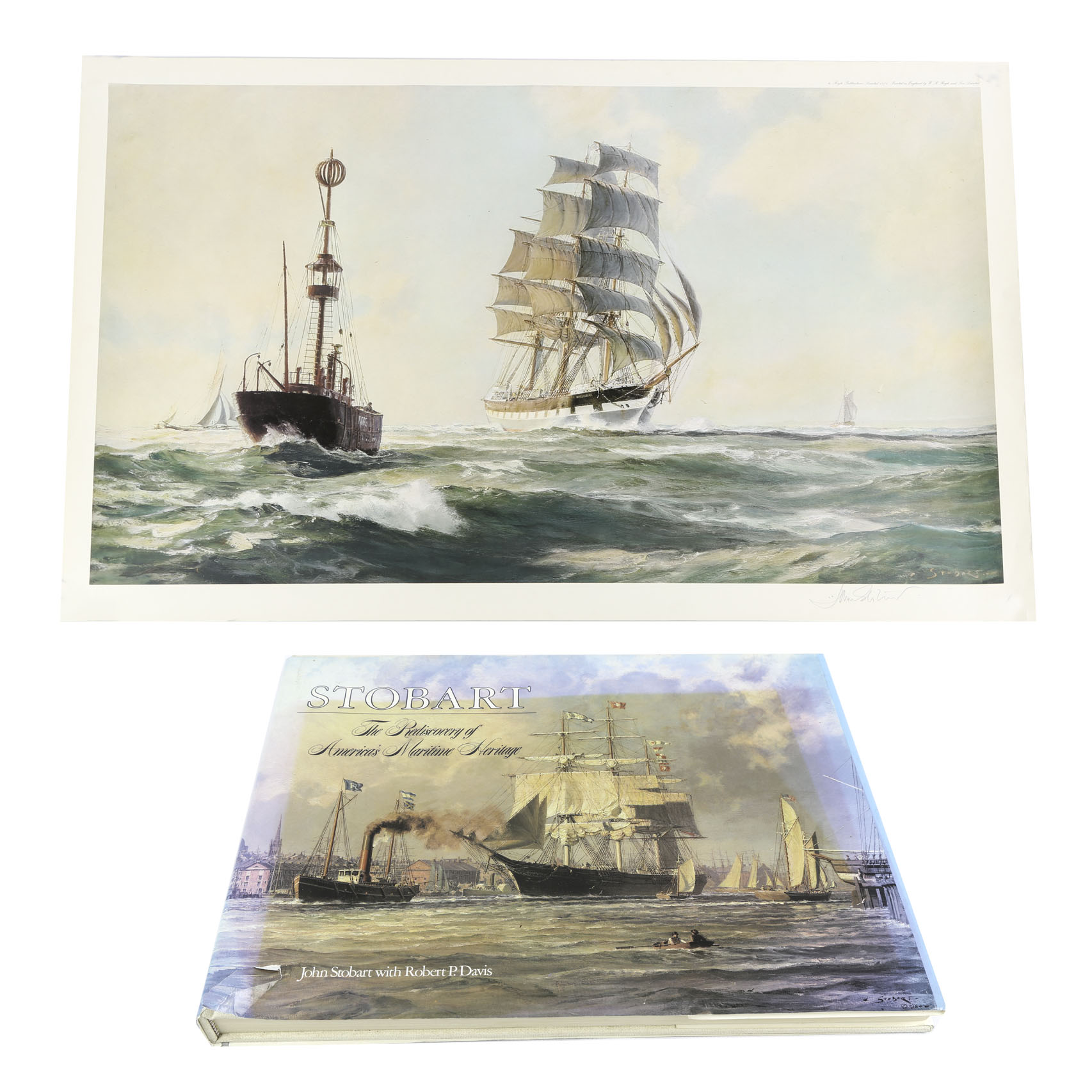 John Stobart Signed Offset Lithograph and Coffee Table Book