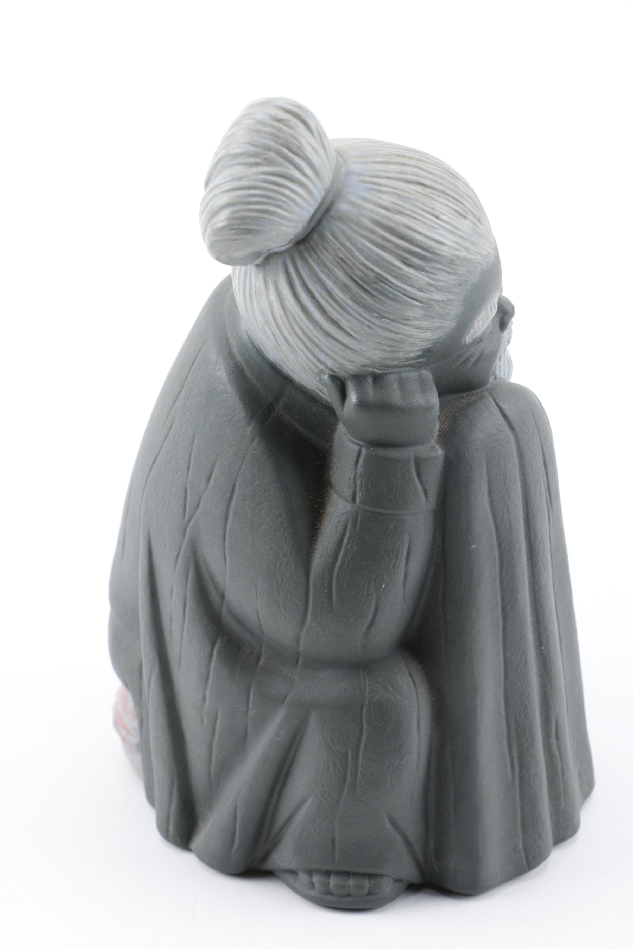 Lladró "Short Chinese Man" Matte Porcelain Figurine