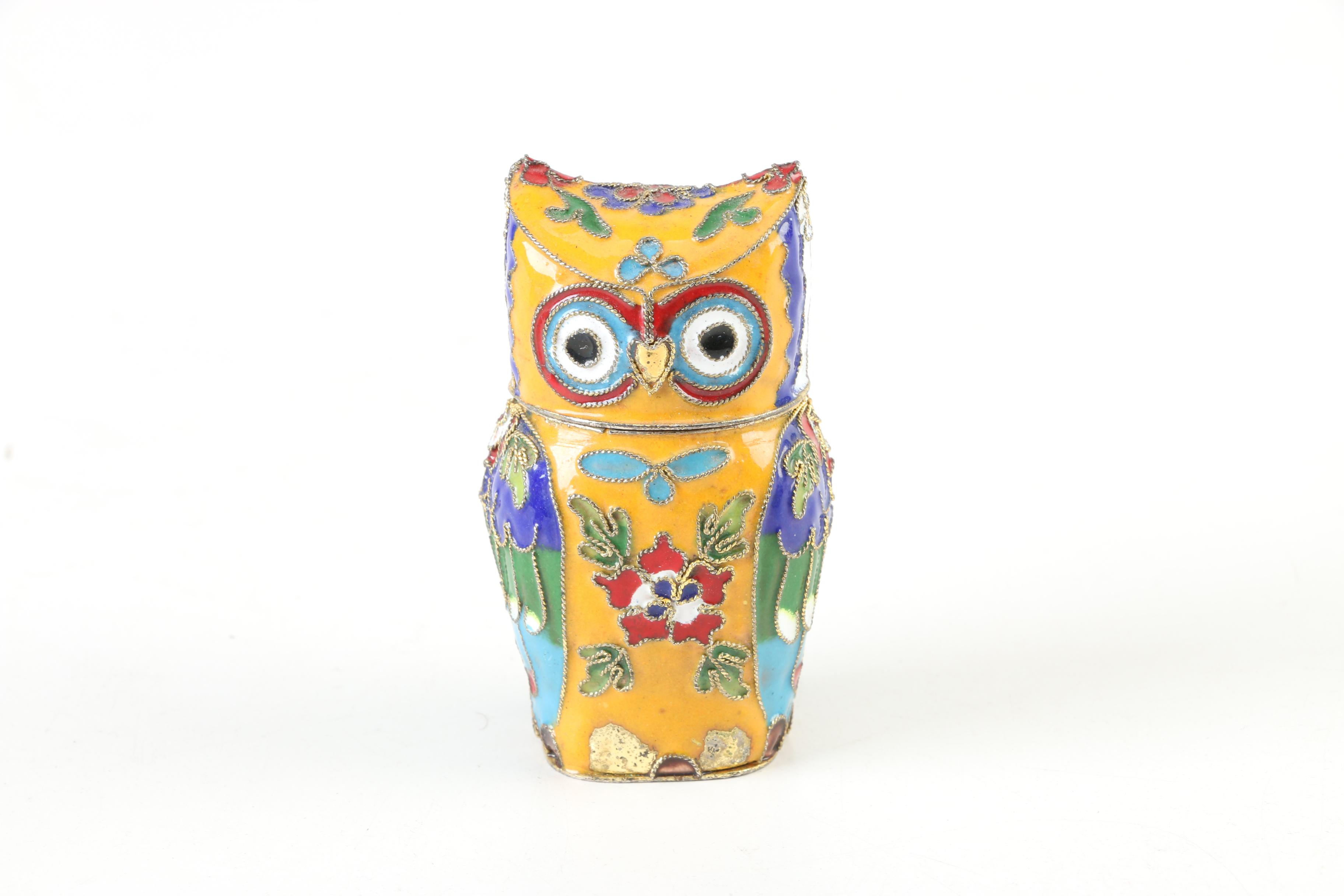 Chinese Cloisonné Vases and Trinket Boxes