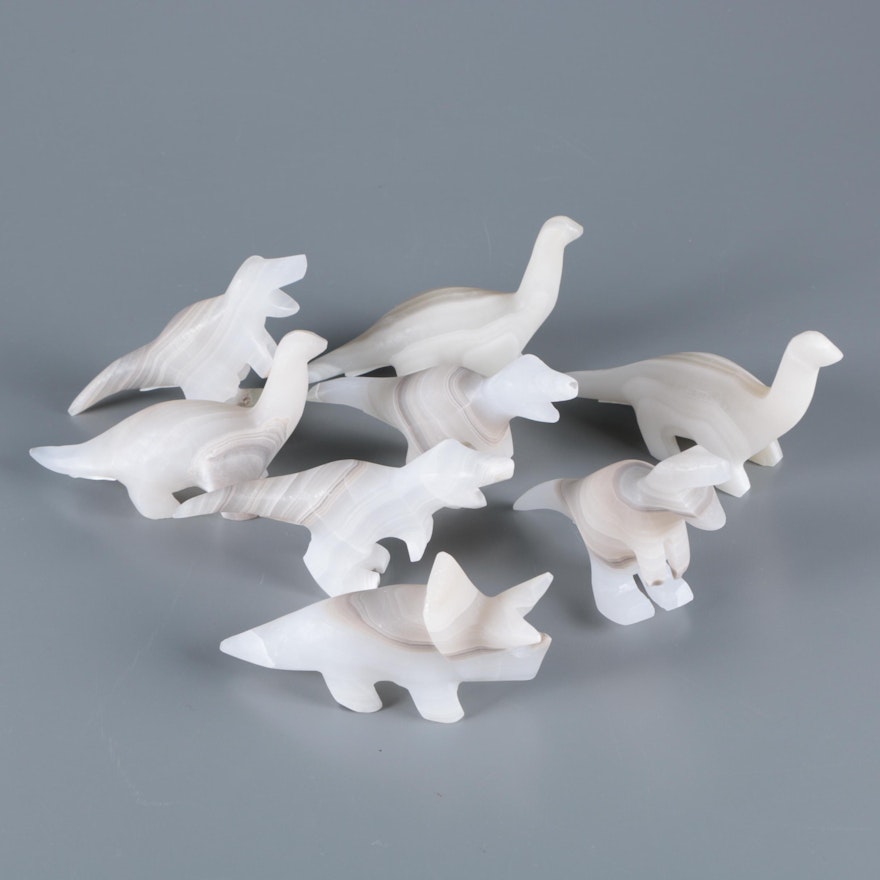 Carved Onyx Dinosaurs