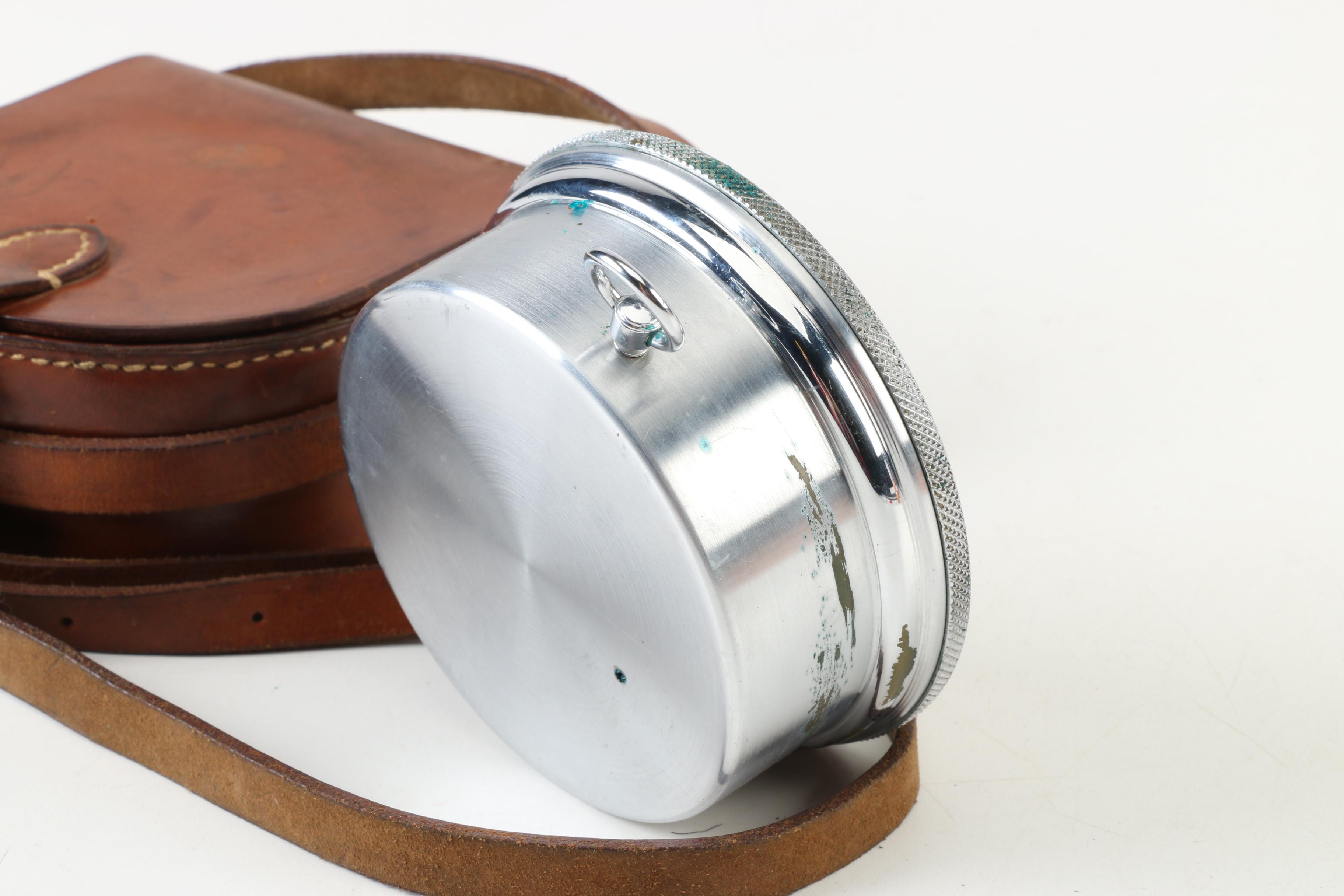 Lufft Pocket Barometer Altimeter with Leather Case, circa Early 20th Century