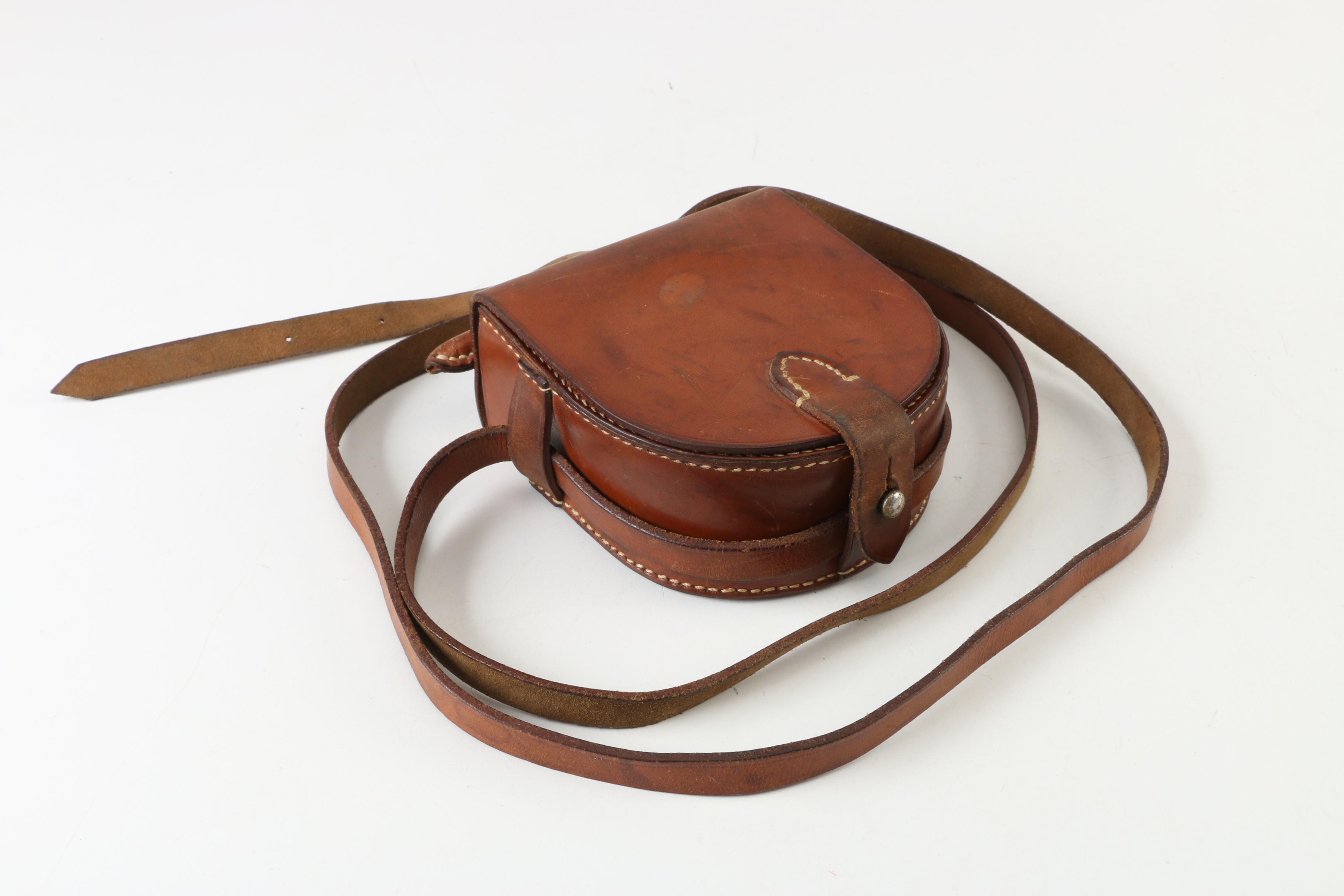 Lufft Pocket Barometer Altimeter with Leather Case, circa Early 20th Century