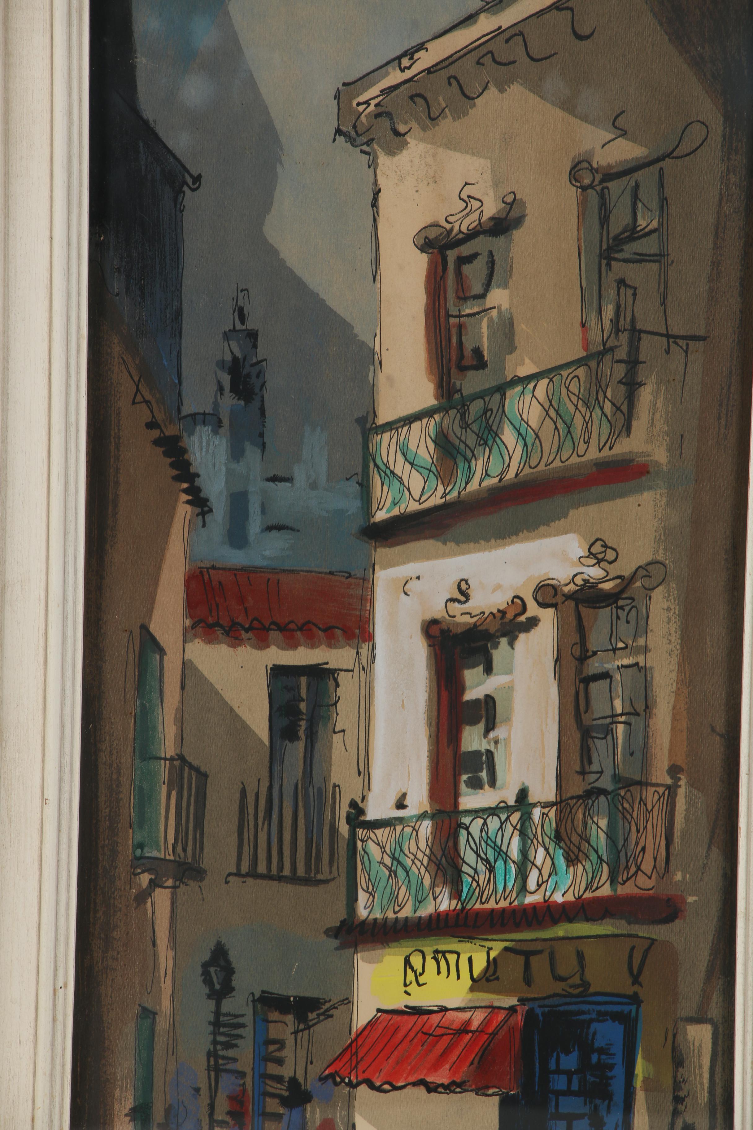 Serigraph after Robert Chase "Flower Vendors"