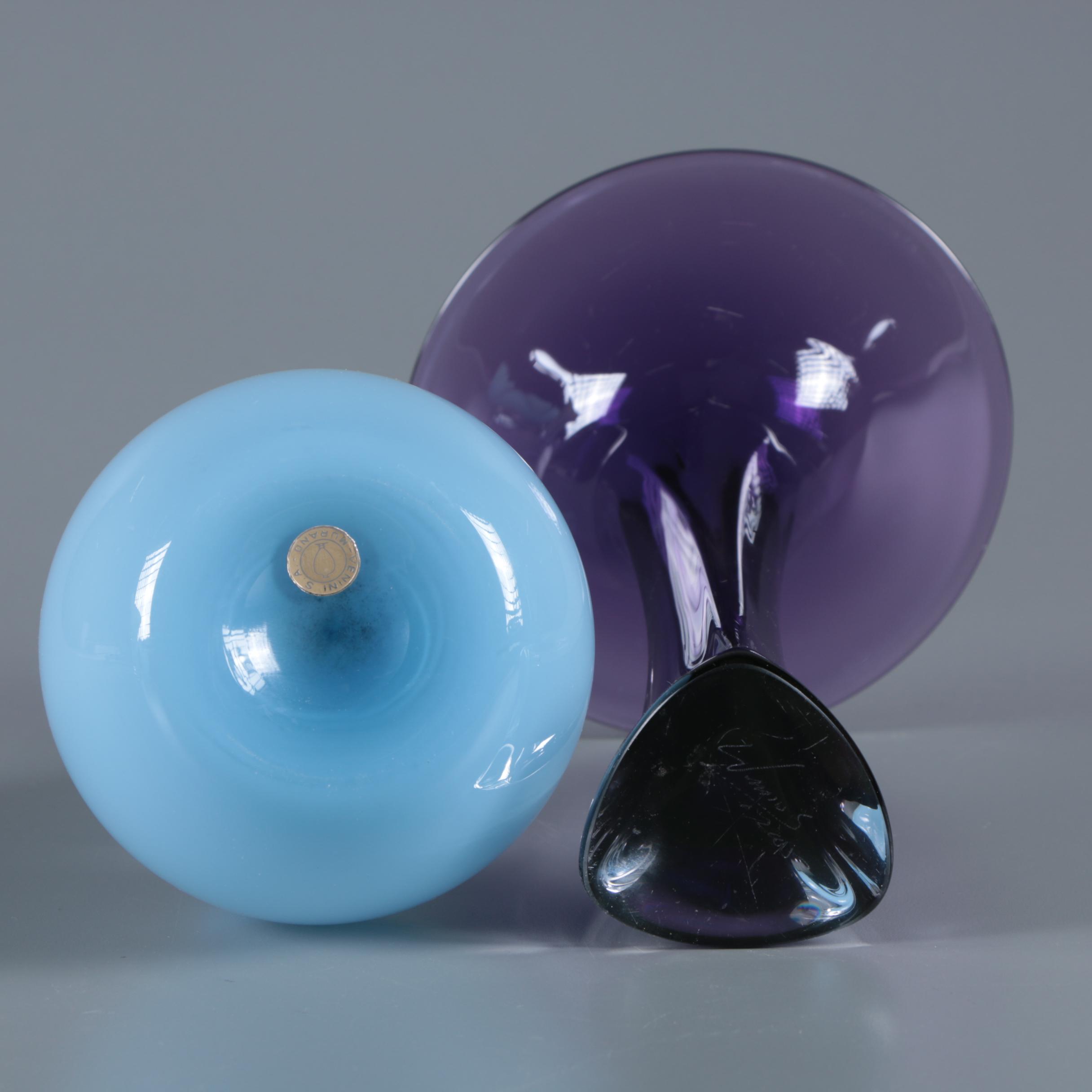Art Glass Vases and Bowl including Venini Murano