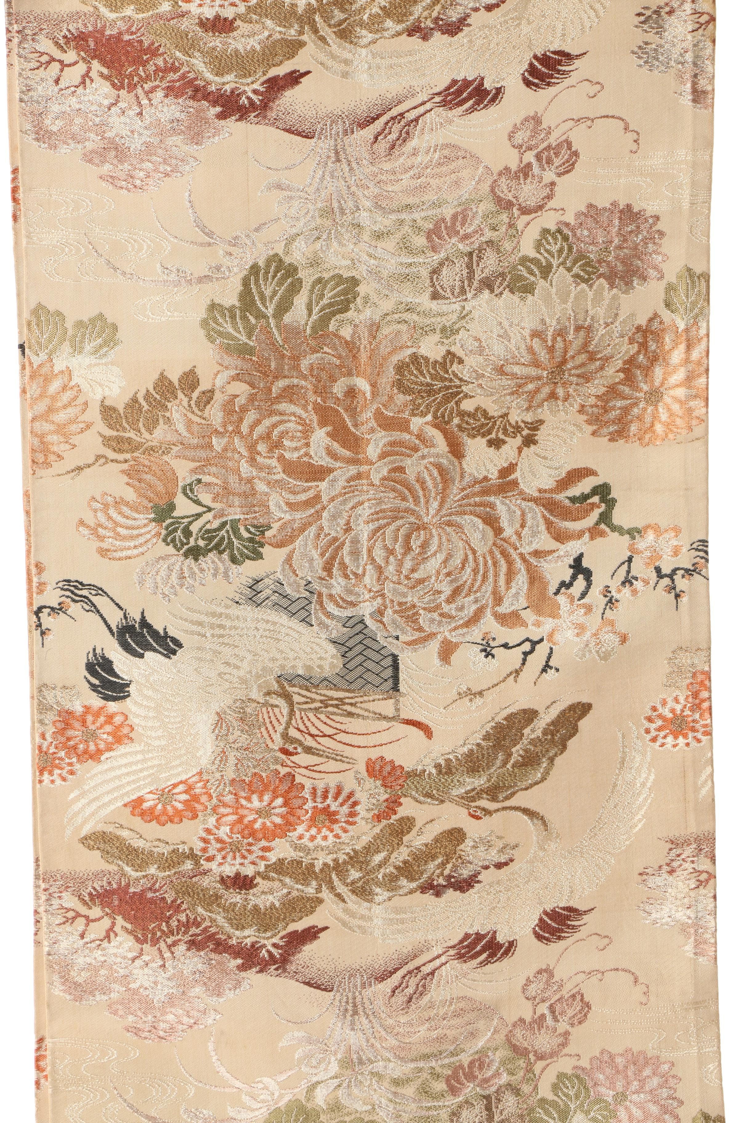 Vintage Japanese Silk Brocade Maru Obi