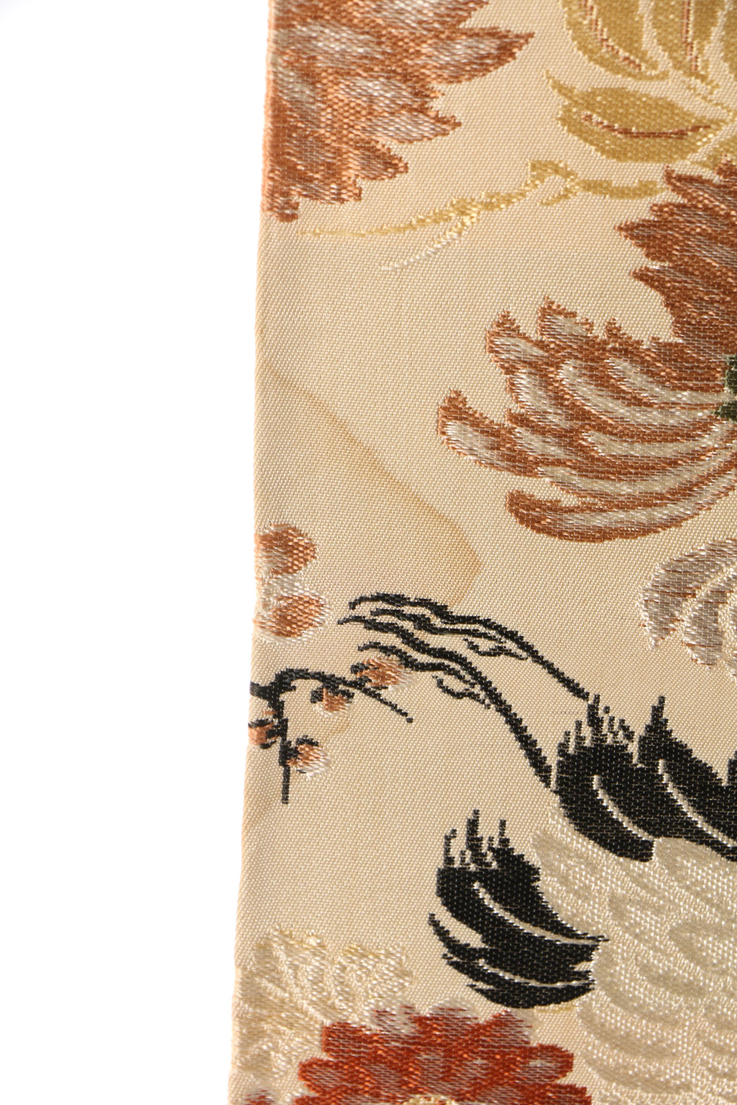 Vintage Japanese Silk Brocade Maru Obi