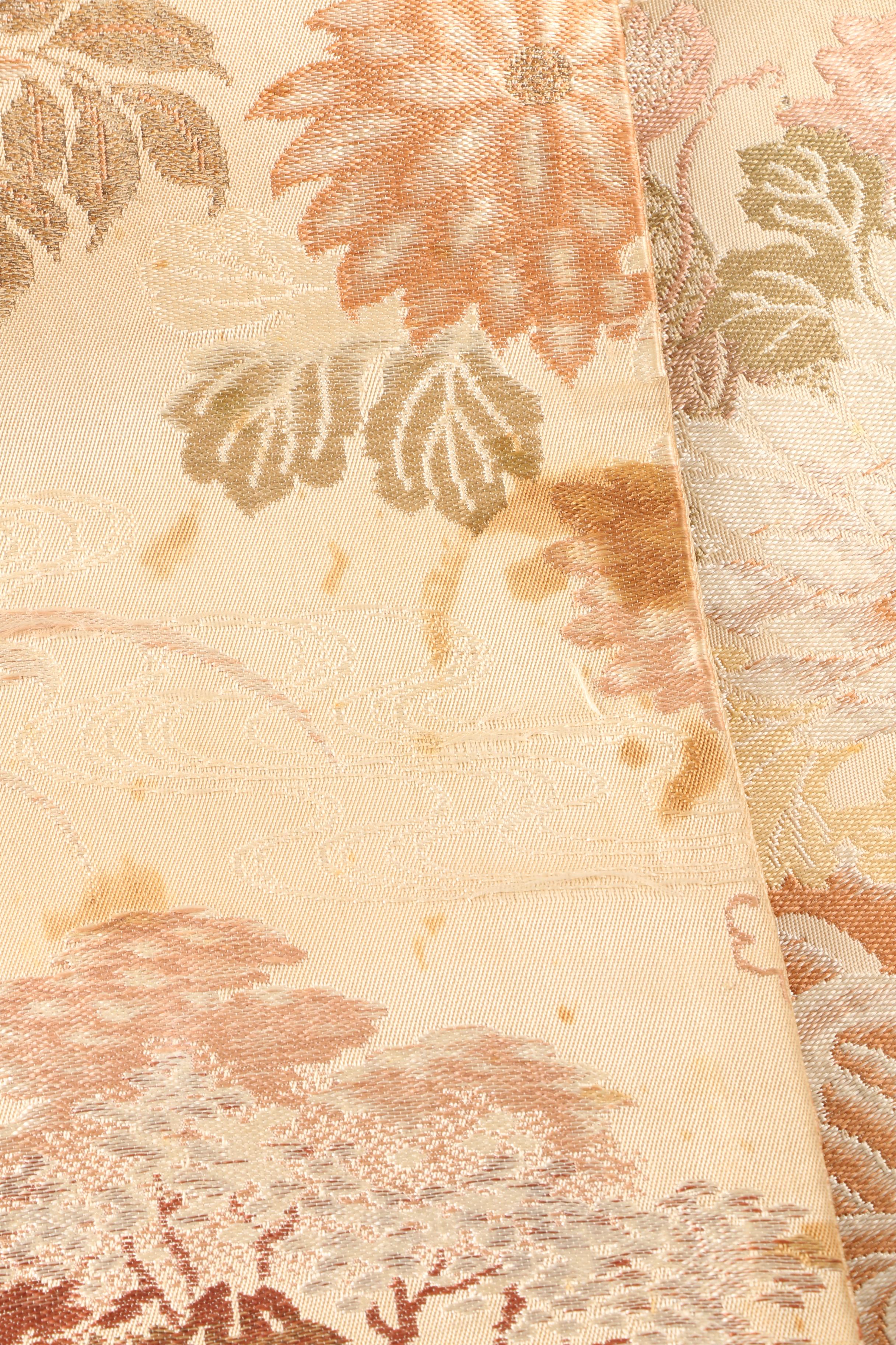 Vintage Japanese Silk Brocade Maru Obi