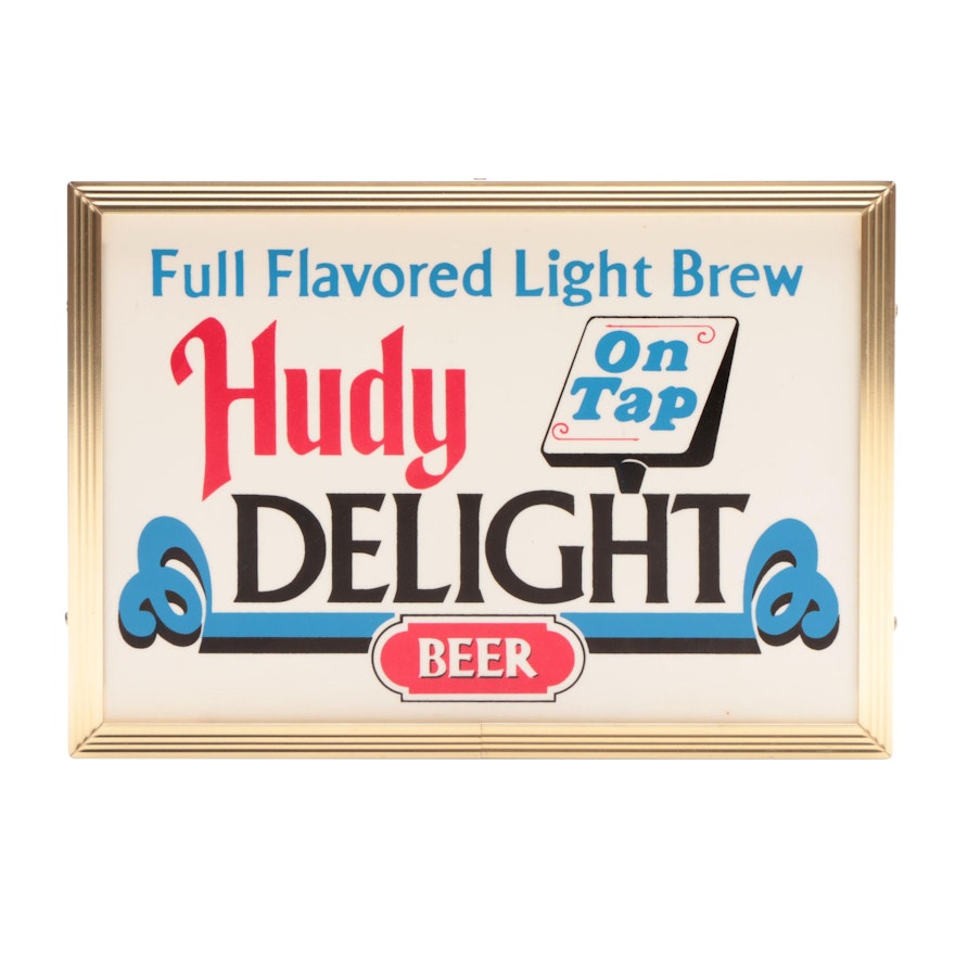 Circa 1978 "Hudy Delight" On Tap Electrified Beer Light