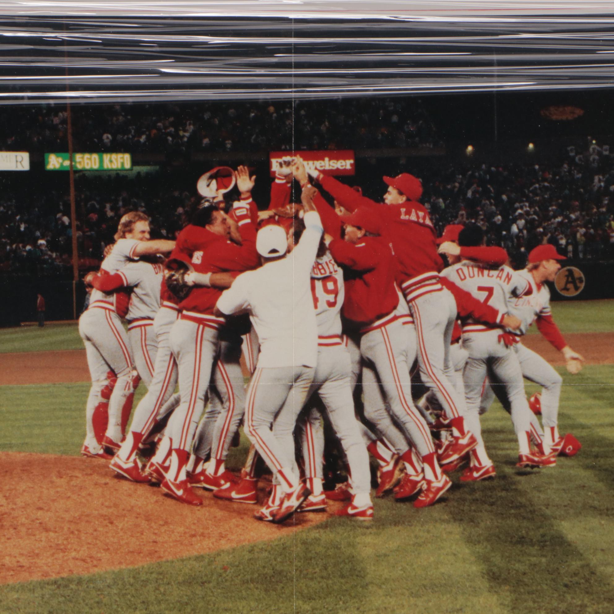 1990 Cincinnati Reds "World Champions" Professionally Framed Photo Print