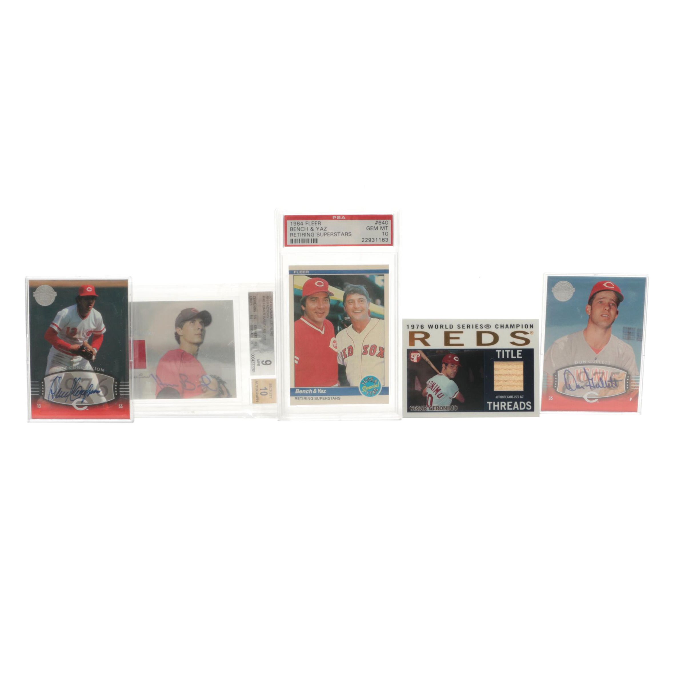 Cincinnati Reds Baseball Relic, Autos, and Graded Cards